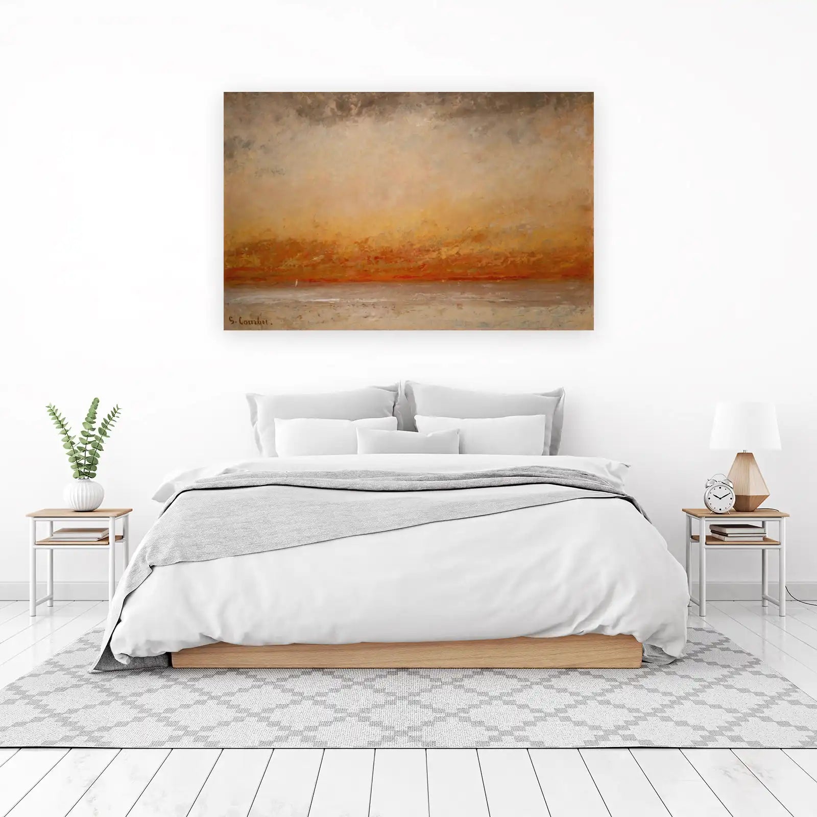 Golden Horizon Seascape Wall Art