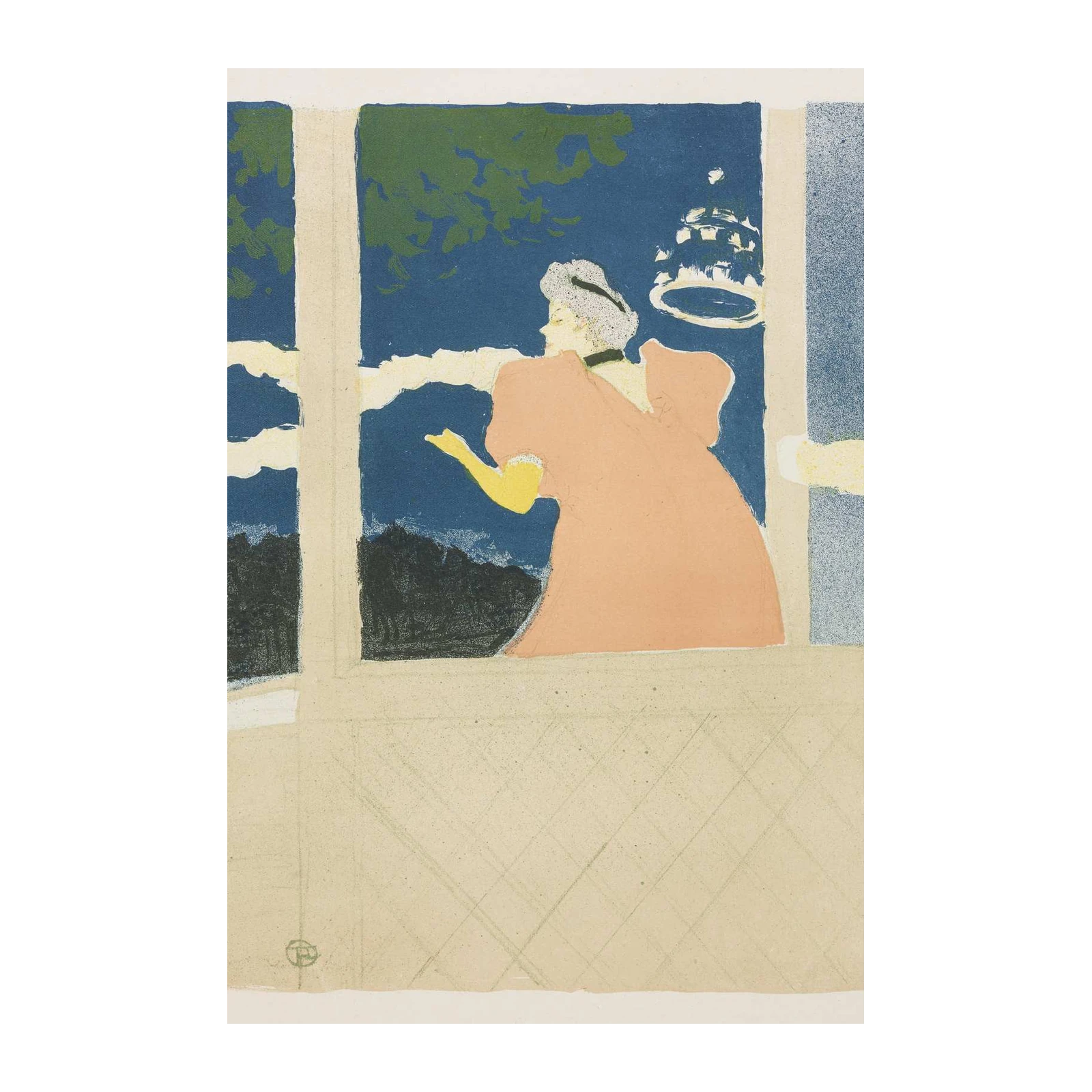 Elegant Woman Window Scene Wall Art