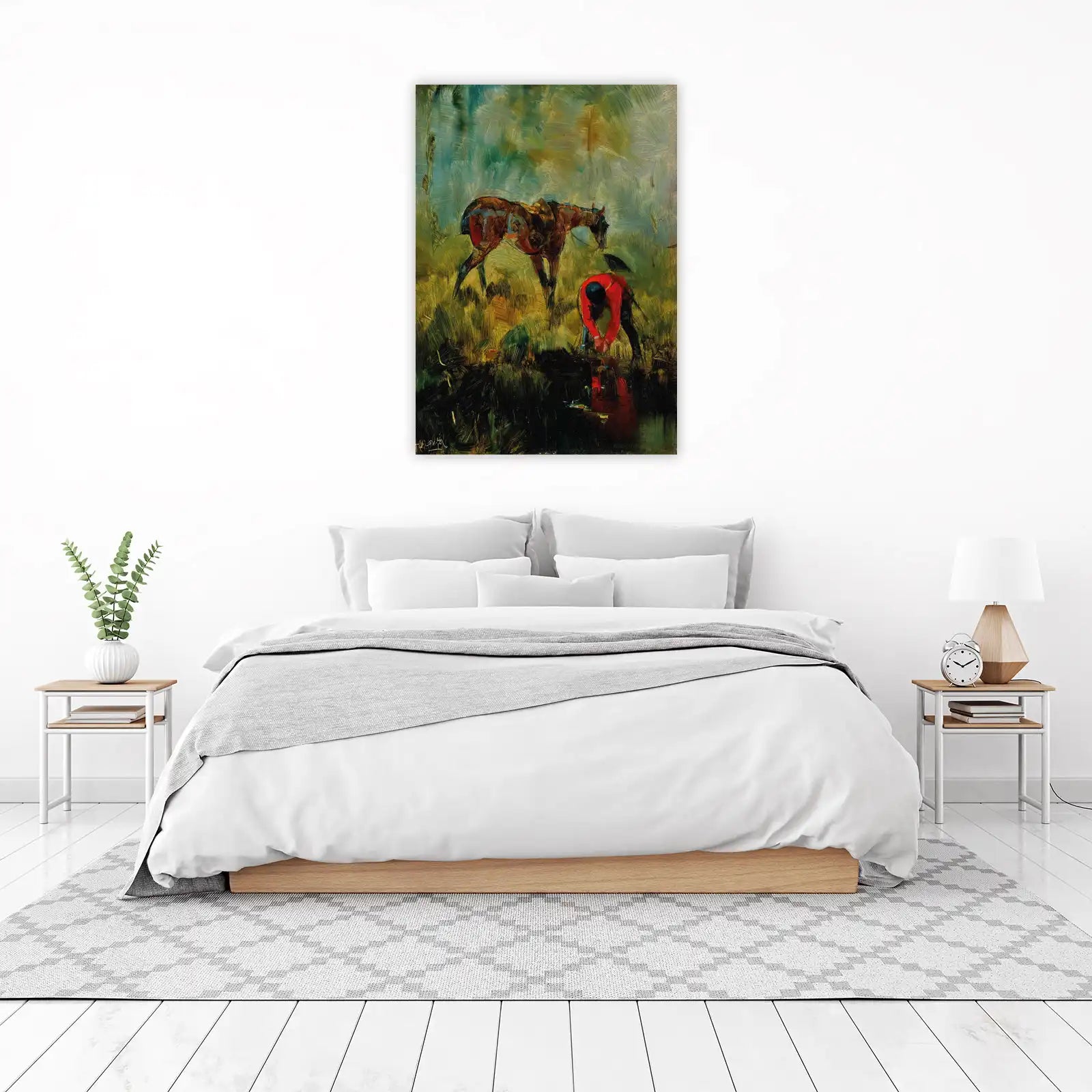 Dynamic Equestrian Scene Horse Rider Wall Art
