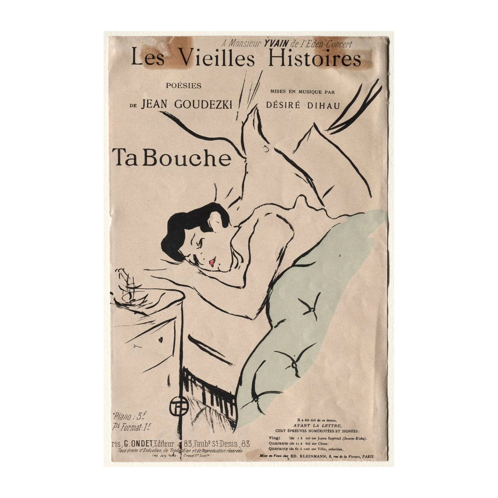 Art Nouveau Poetic Figures Vintage Wall Art