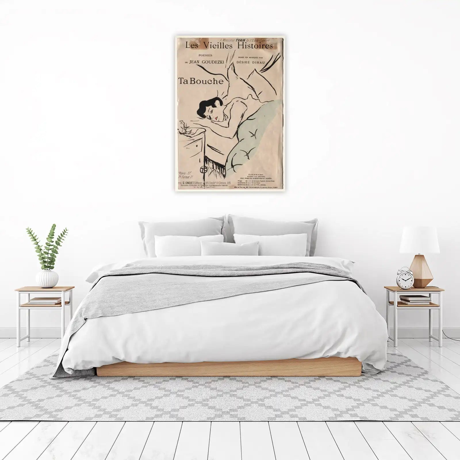 Art Nouveau Poetic Figures Vintage Wall Art