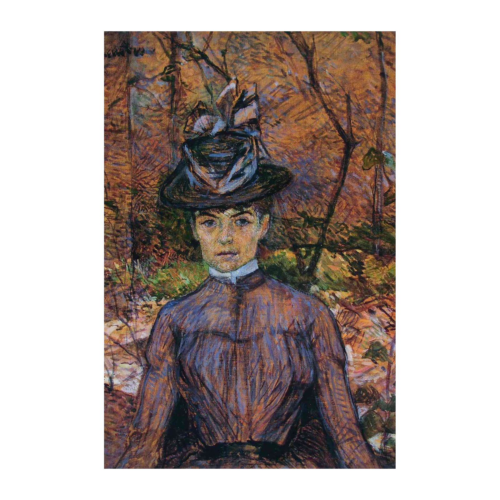 Enchanting Portrait Impressionist Woman Hat Wall Art