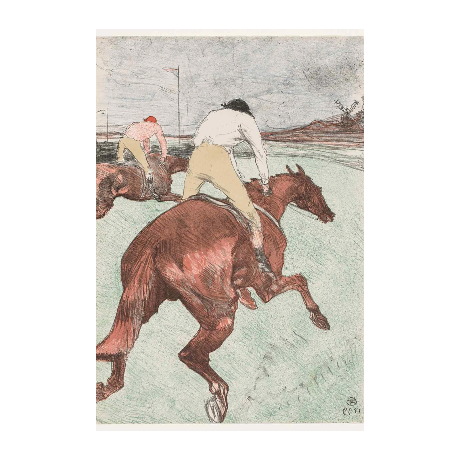 Equestrian Race Wall Art - Vintage Horse Art