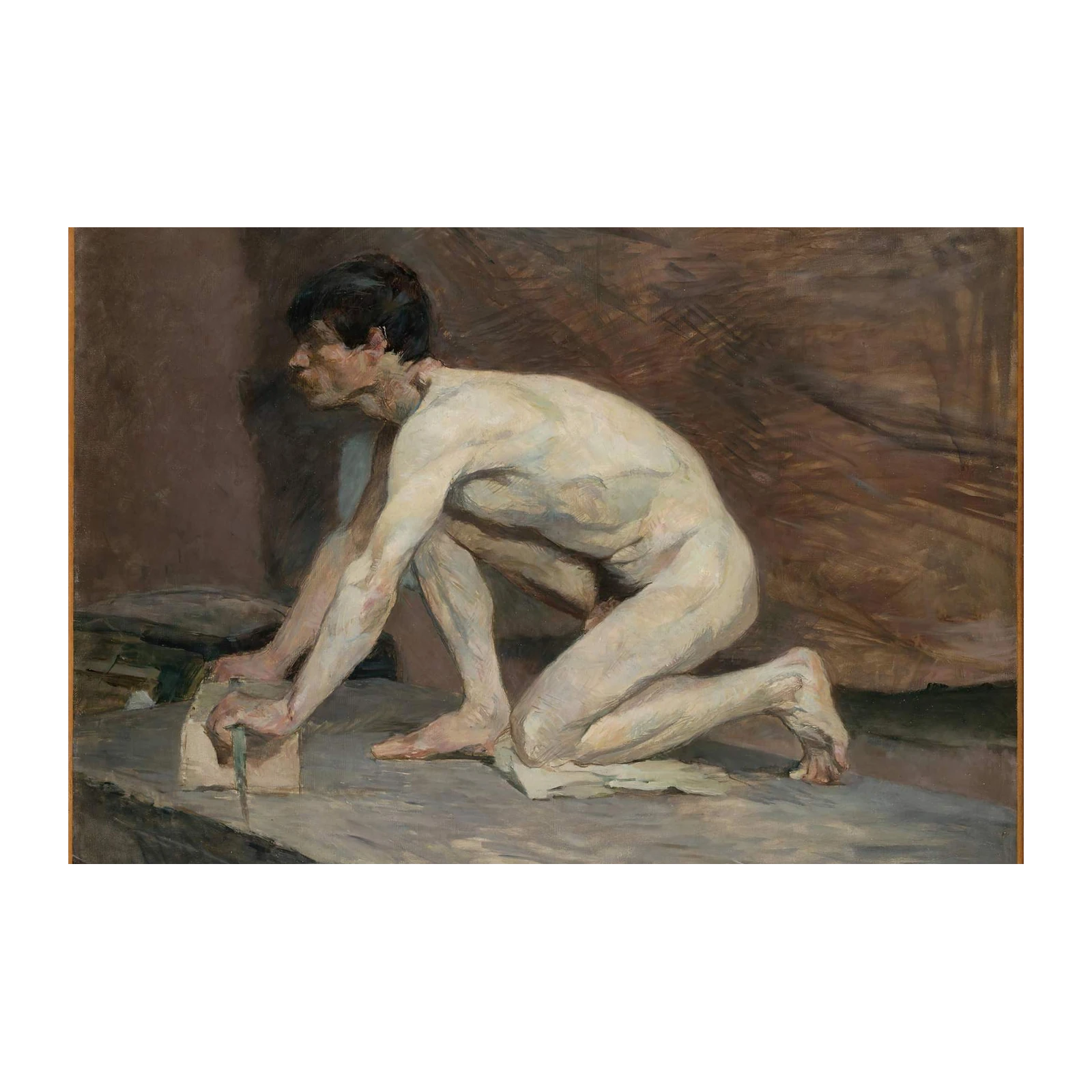 Study of a Kneeling Figure Wall Art