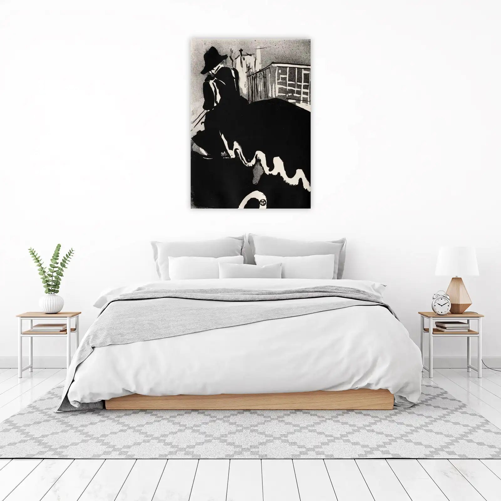 Elegant Figure Black & White Wall Art