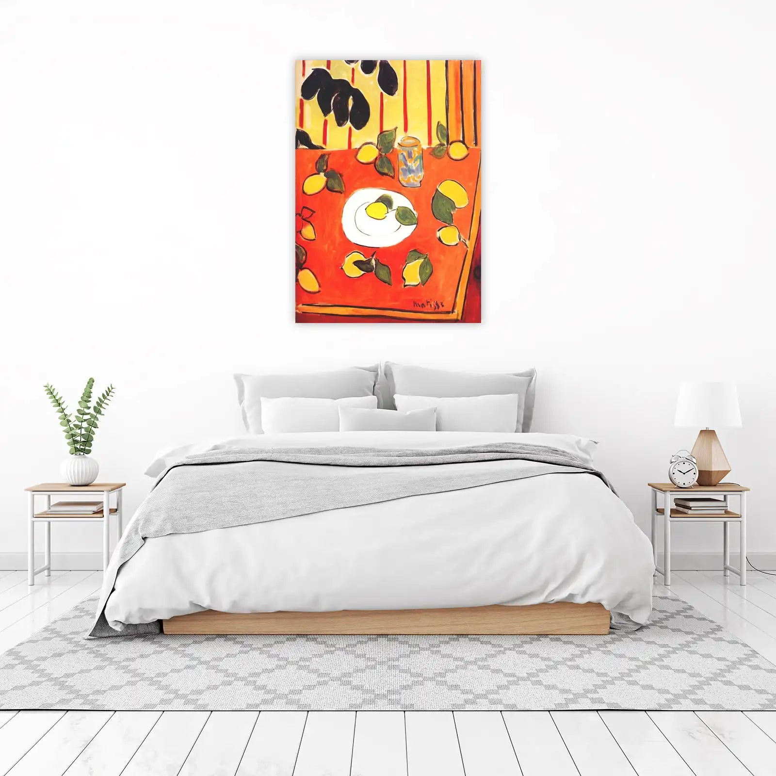 Vibrant Lemon Still Life Matisse Style Wall Art