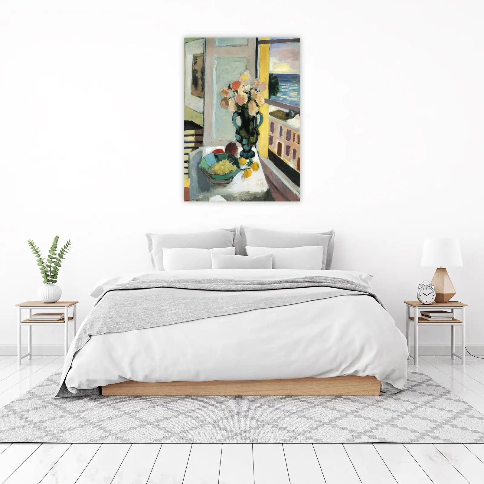 Vibrant Floral Still Life on Coast Wall Art