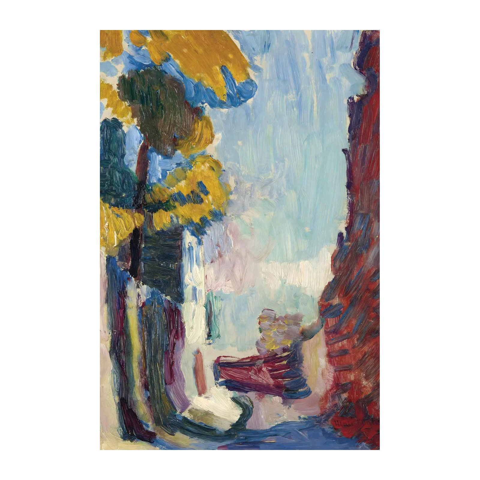 Vibrant Impressionist Street Scene Wall Art