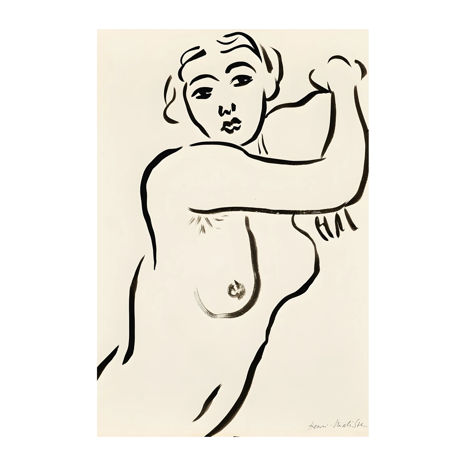 Abstract Nude Henri Matisse Style Wall Art