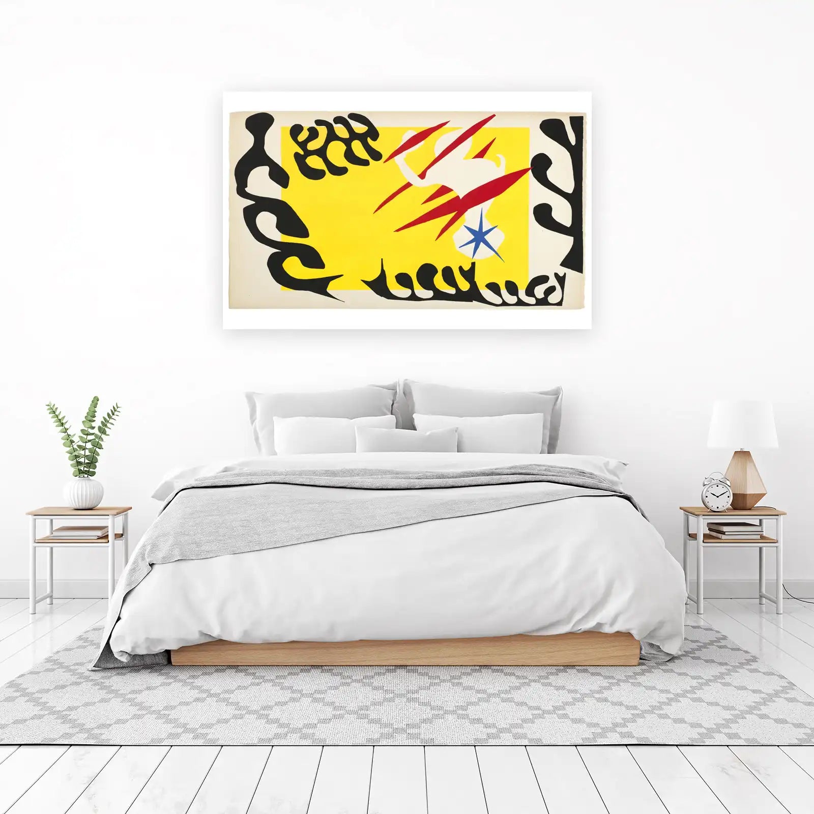 Bold Abstract Yellow Matisse Style Wall Art