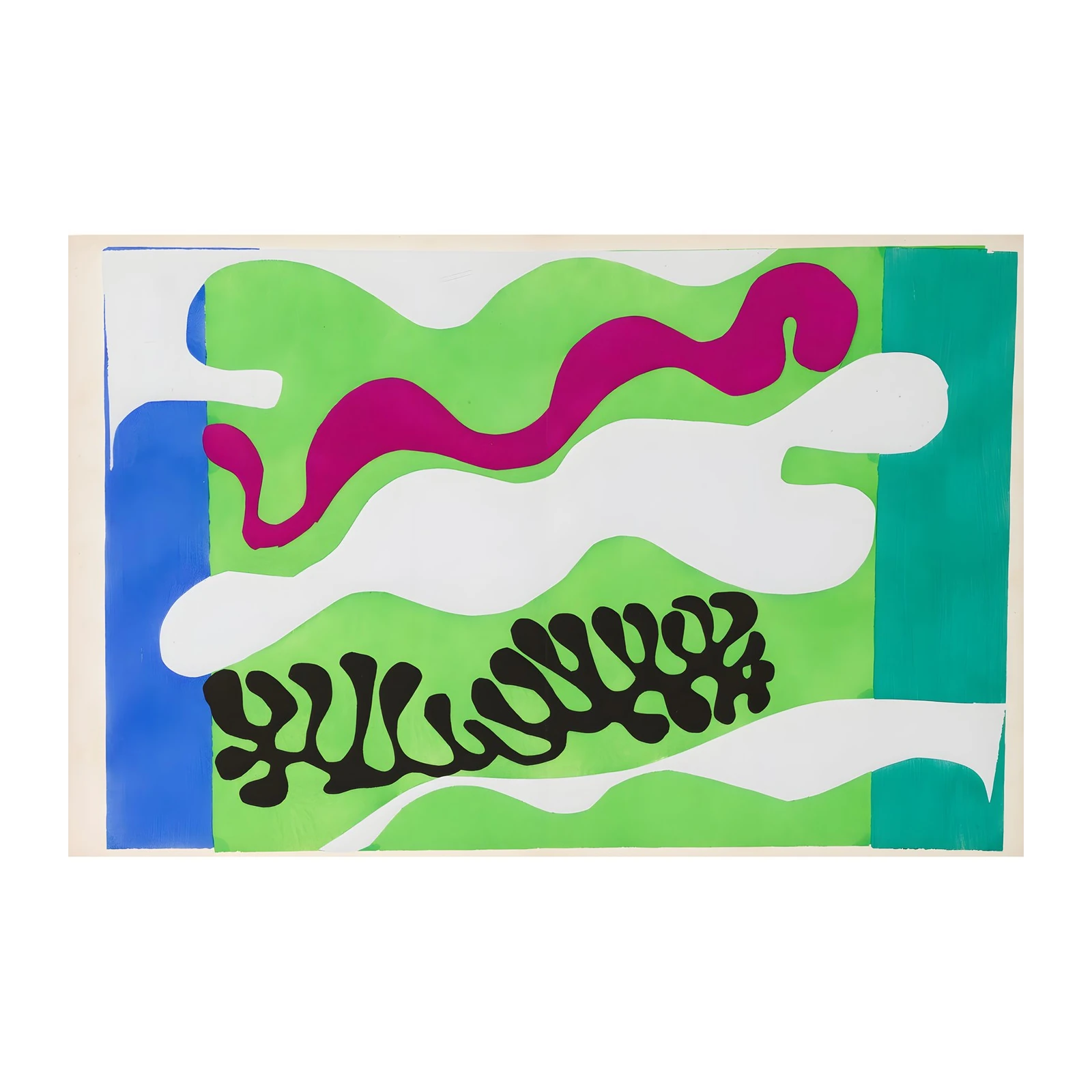 Vibrant Abstract Organic Shapes Wall Art