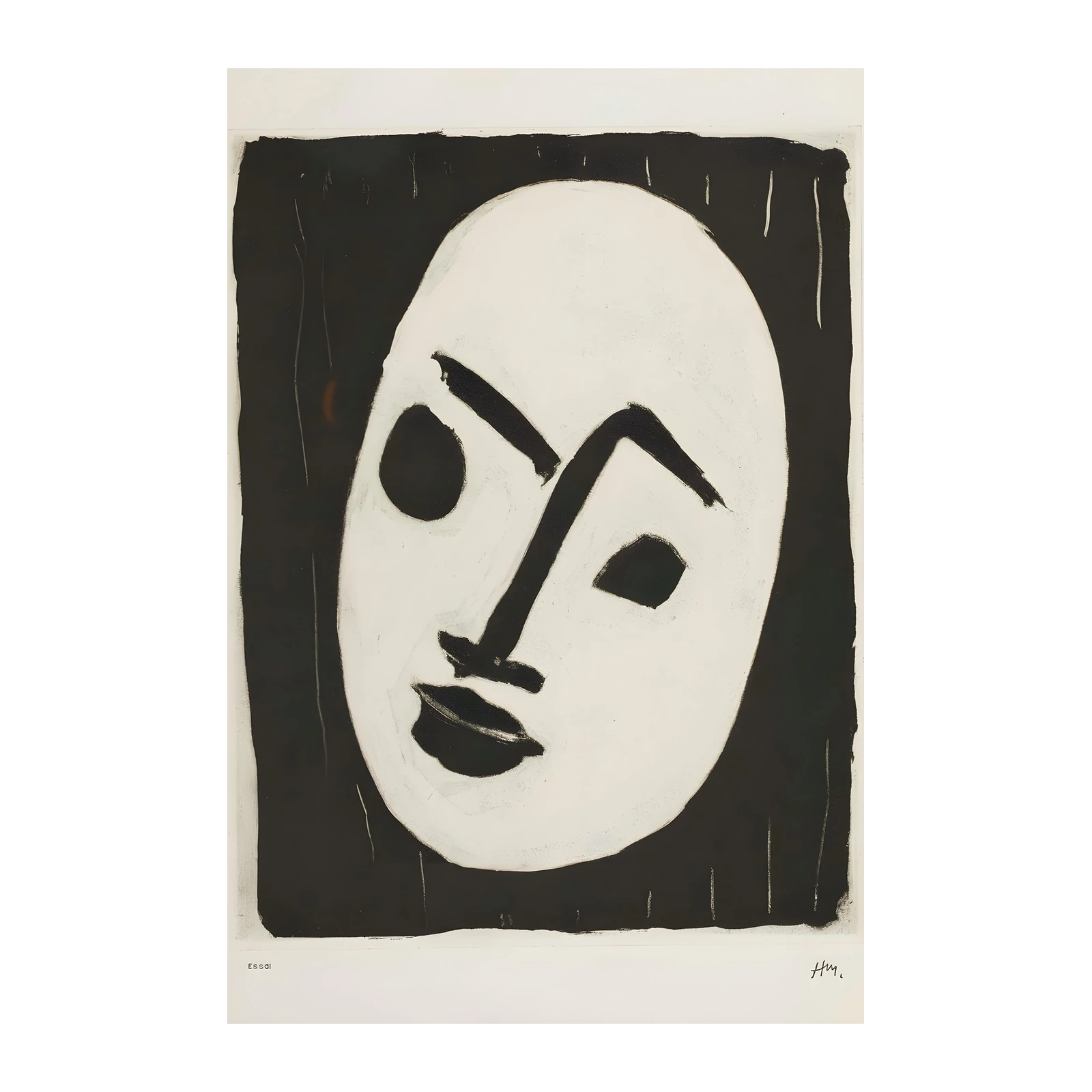 Bold Abstract Face Modern Art Wall Art