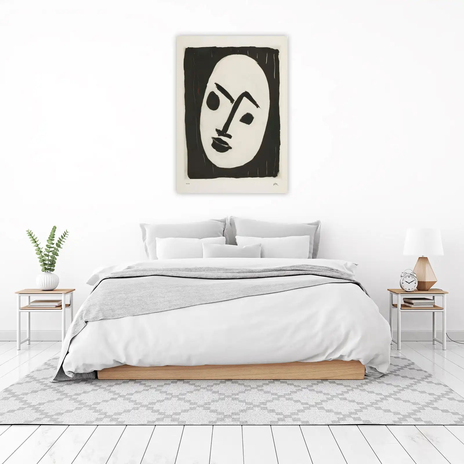 Bold Abstract Face Modern Art Wall Art