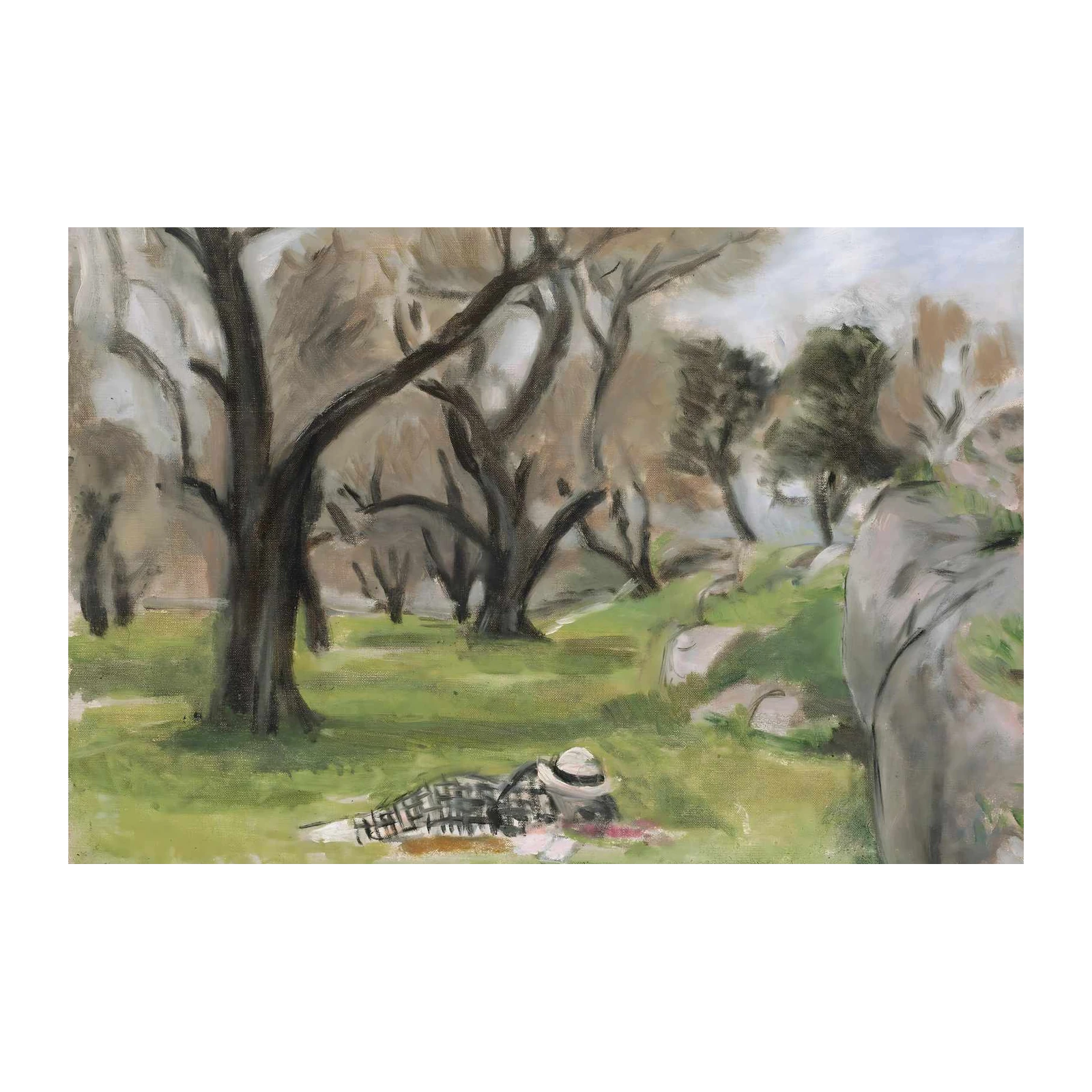 Relaxing Picnic Landscape Wall Art