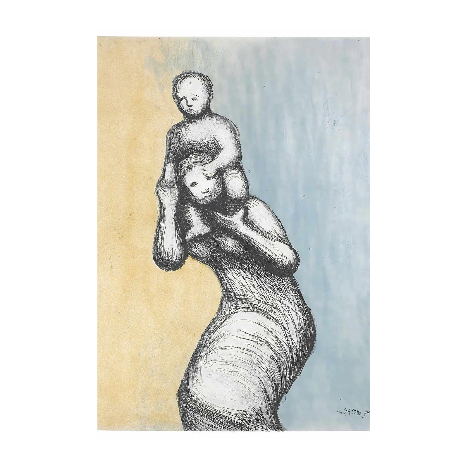 Mother & Child Embrace Wall Art
