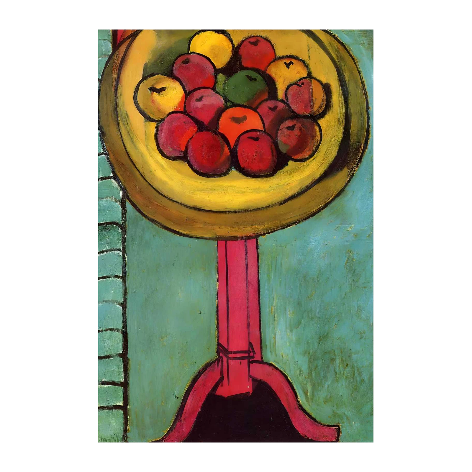 Vibrant Fruit Bowl Still Life Wall Art
