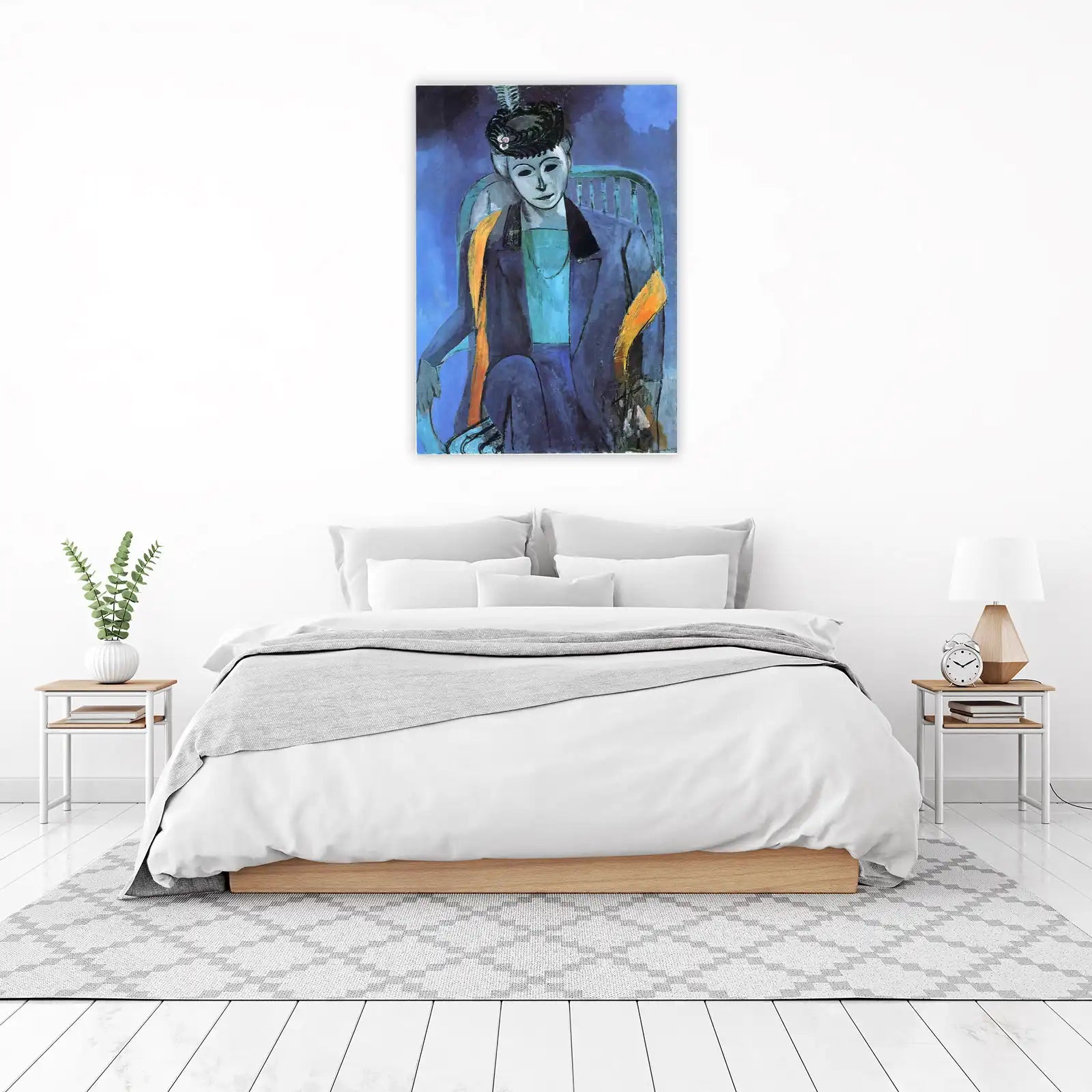 Matisse Portrait Woman in Blue Wall Art