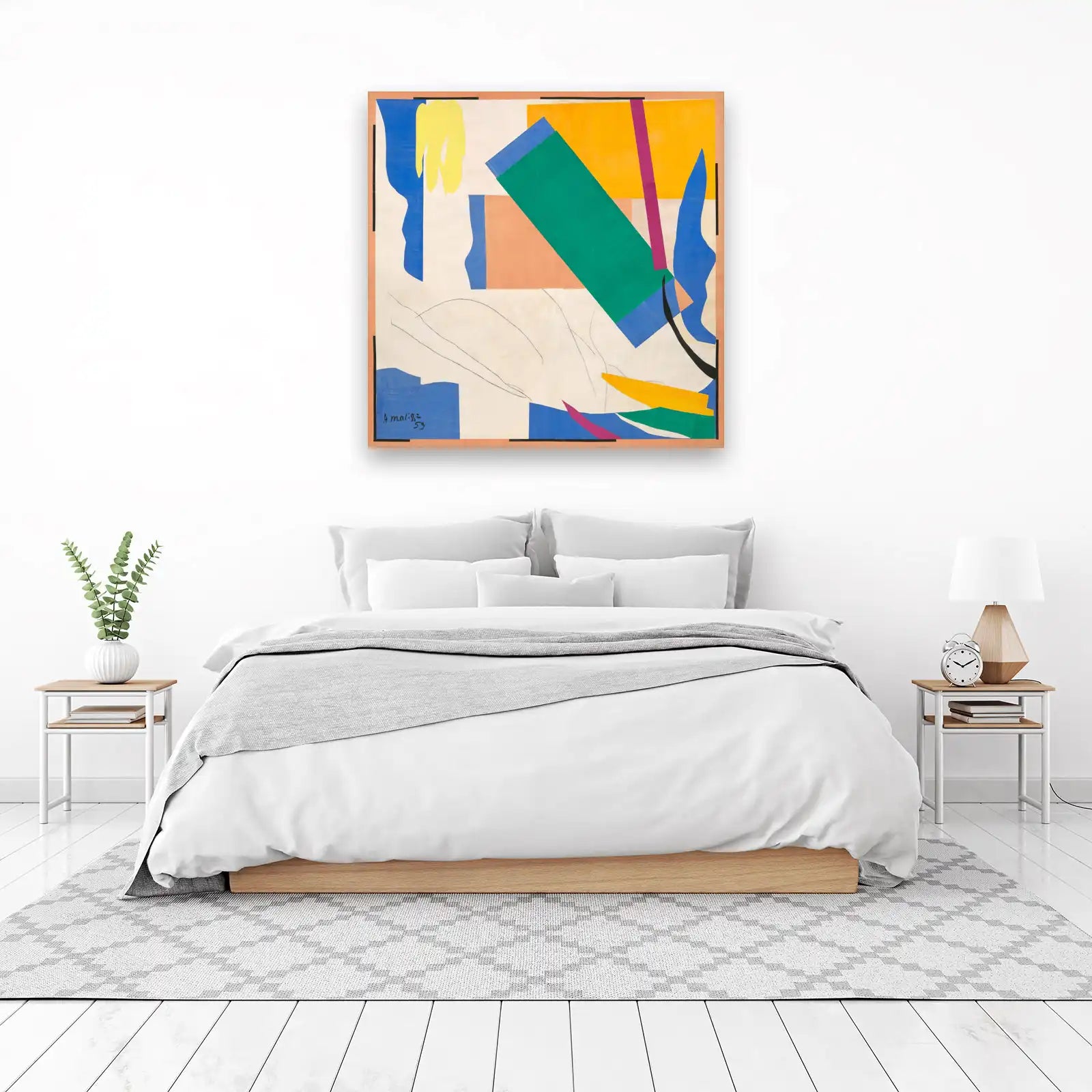 Vibrant Matisse Cut-Outs 'Blue Nude' Wall Art