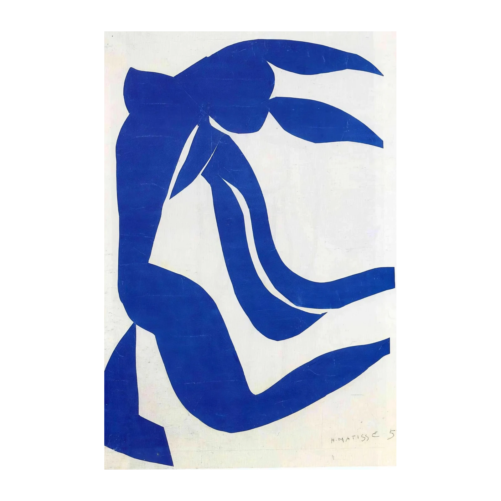 Blue Nude Silhouette Vibrant Modern Art Wall Art