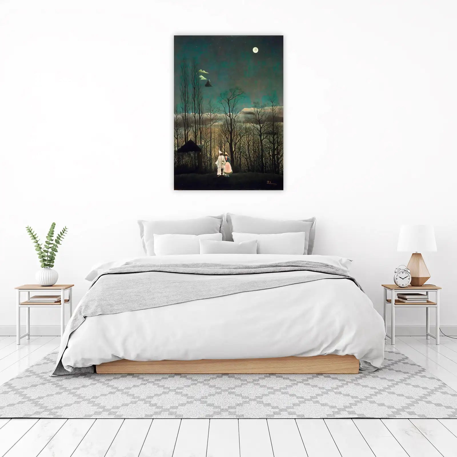 Enchanting Moonlight Couple Vintage Wall Art