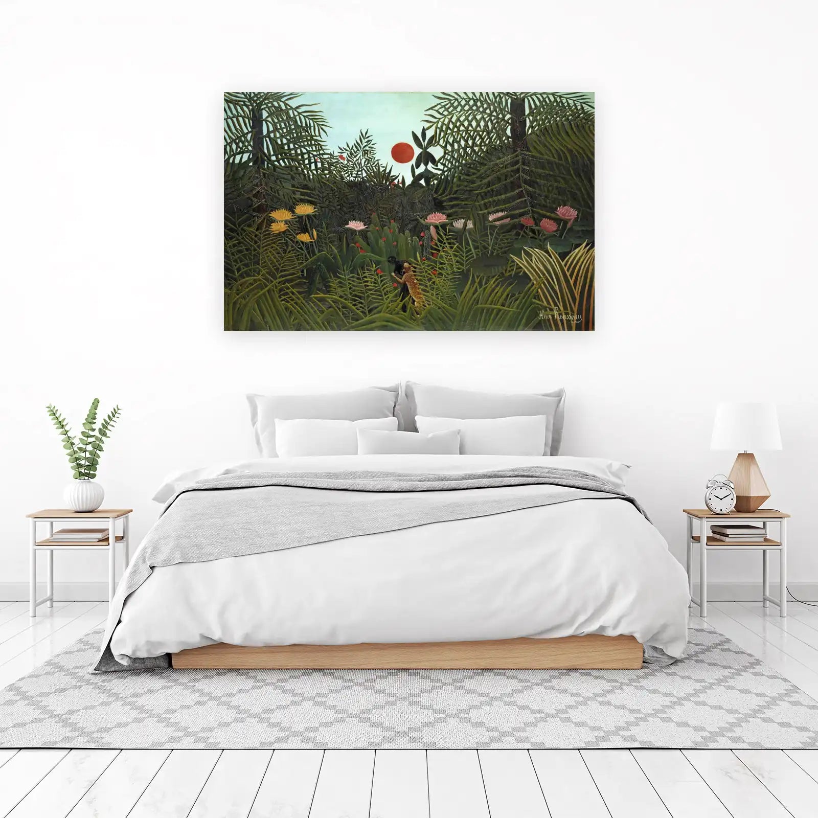Jungle Tiger Embrace Wall Art