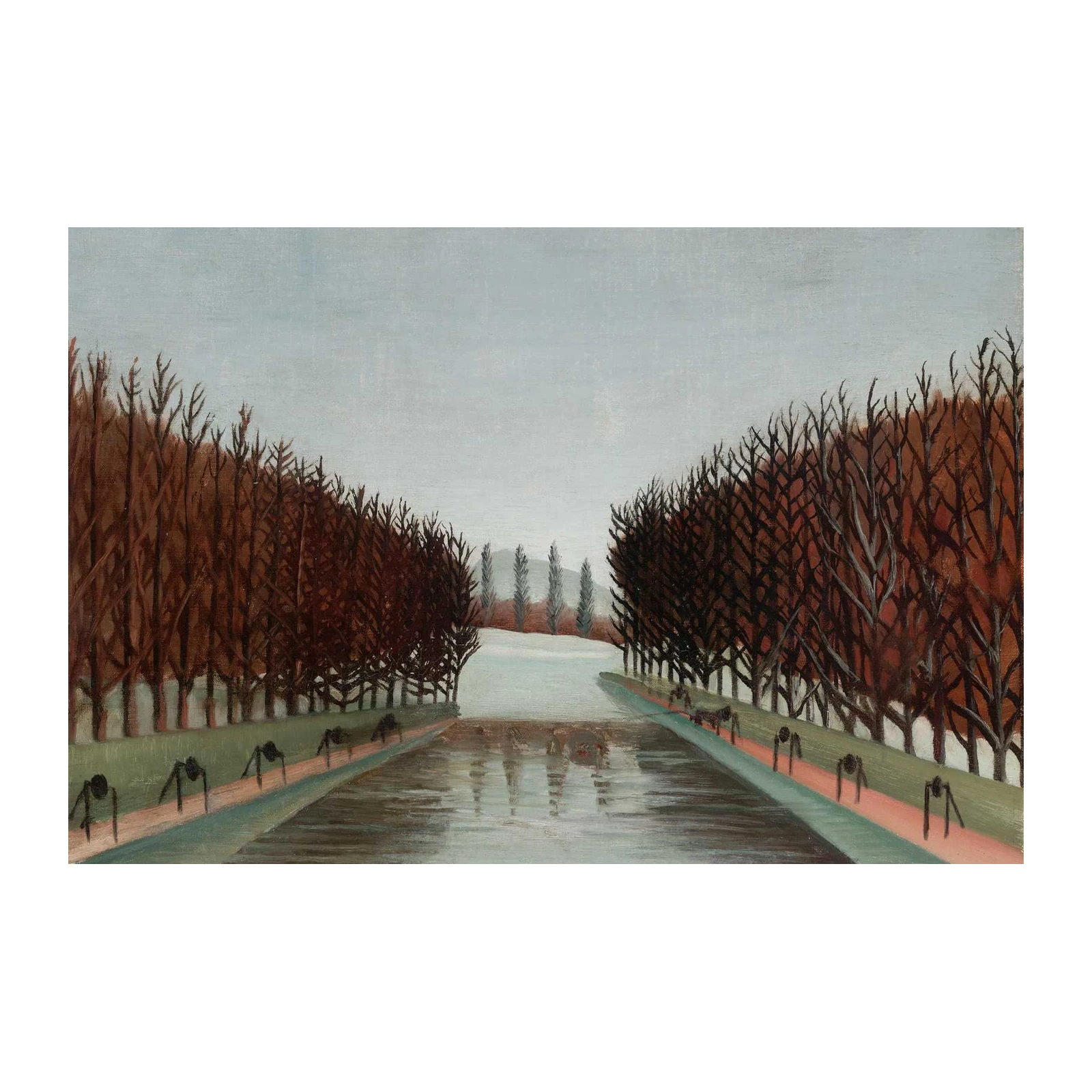 French Countryside Canal Landscape Wall Art