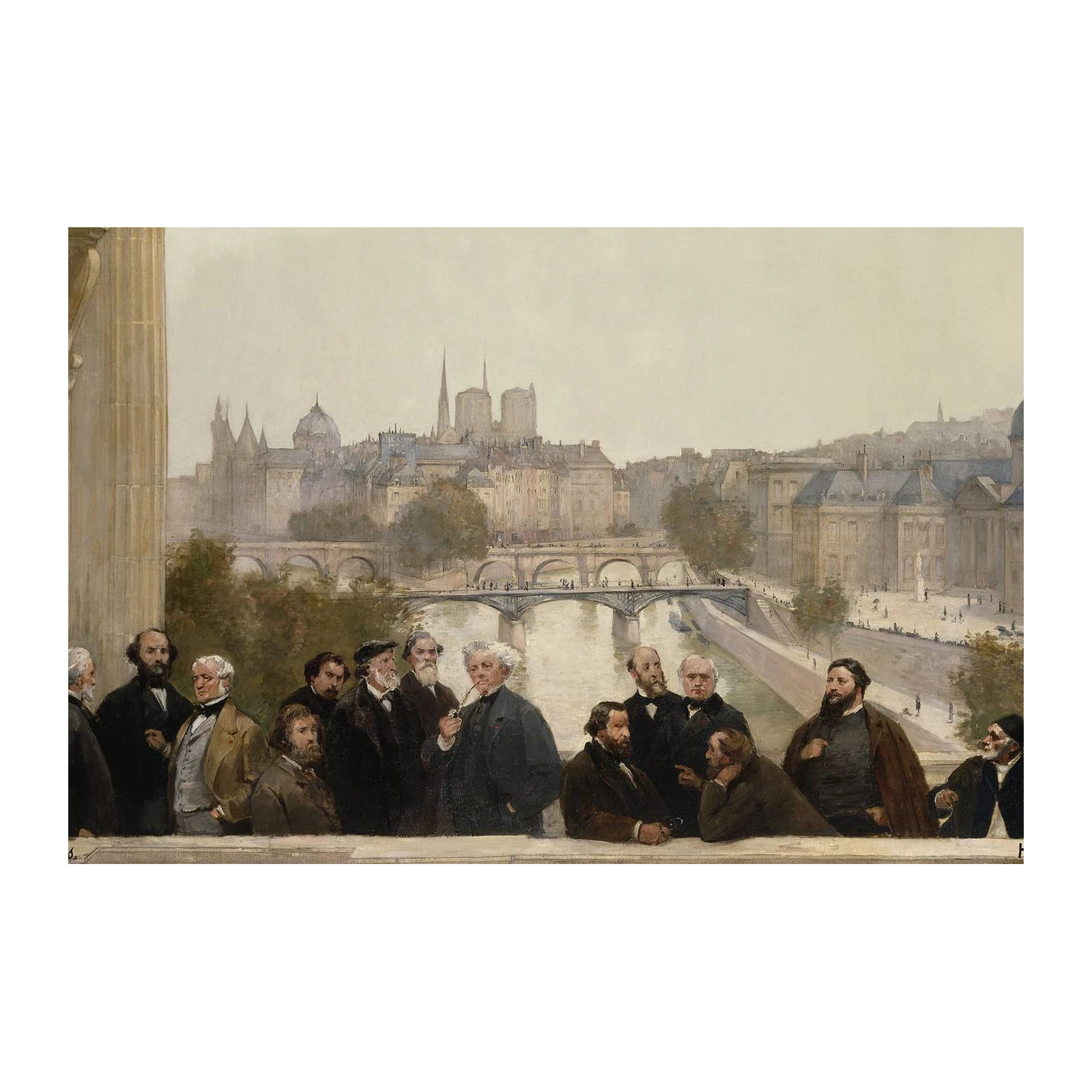 Parisian Elegance: River Scene Wall Art