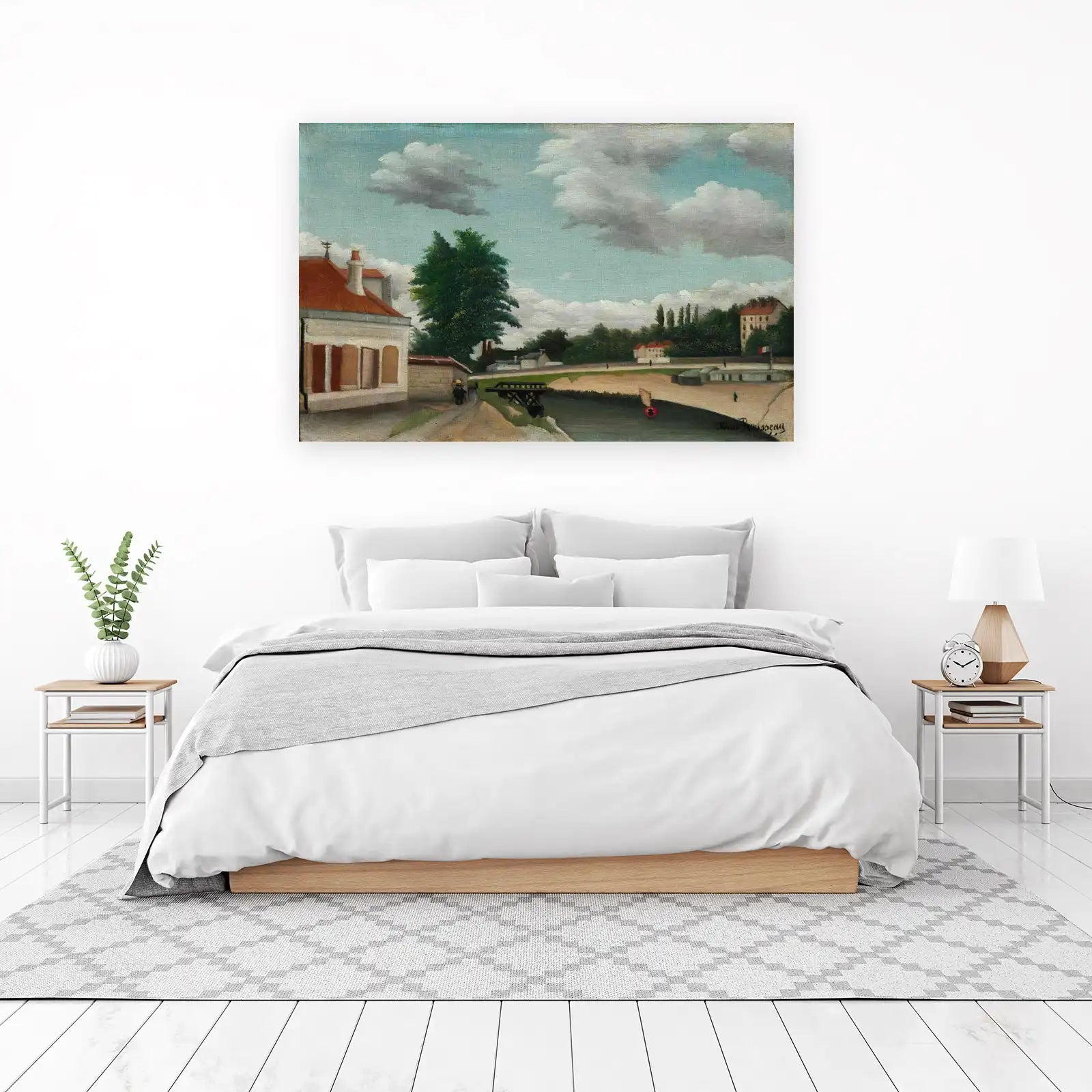 Riverside Village Henri Rousseau Style Wall Art