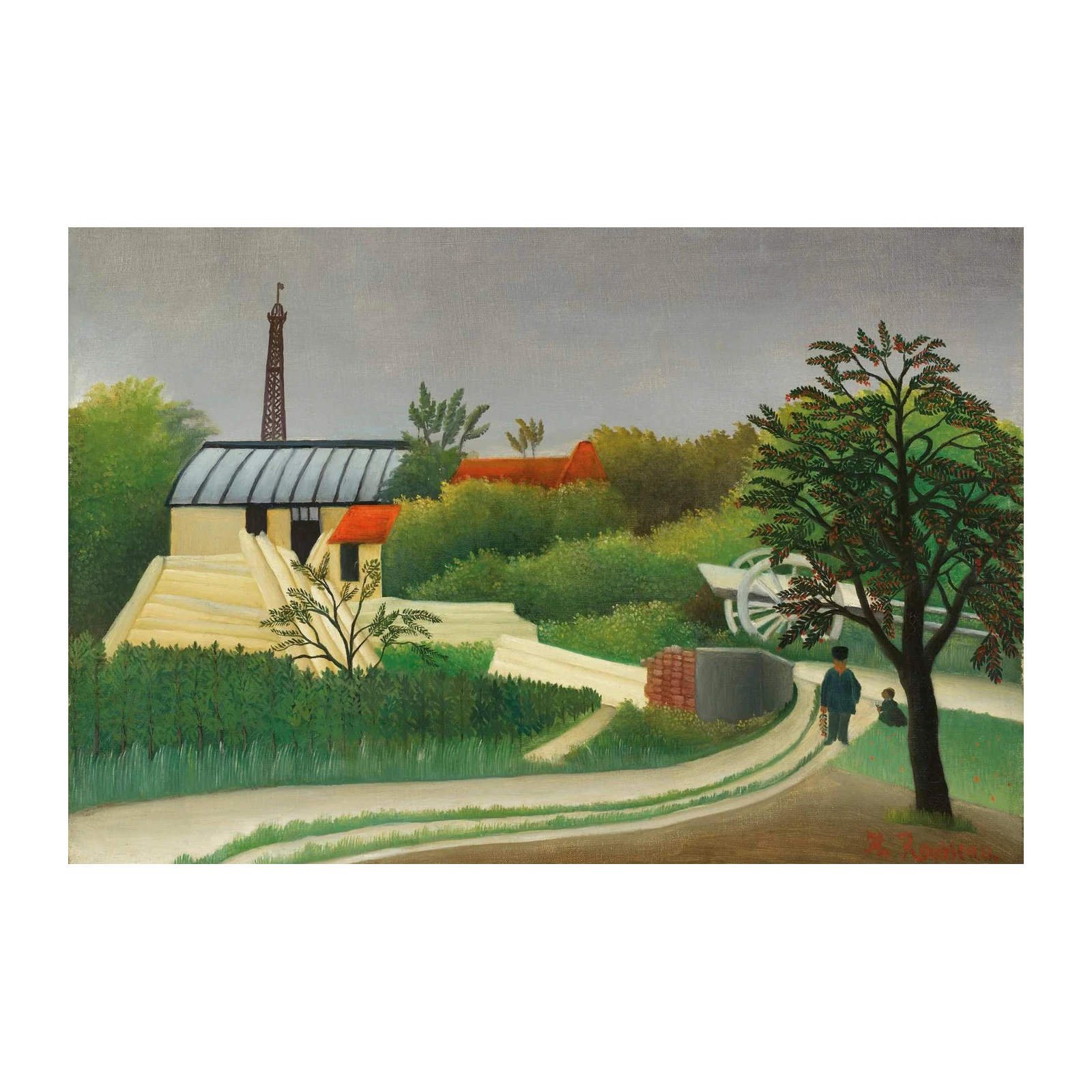 Parisian Landscape Serene Garden Wall Art