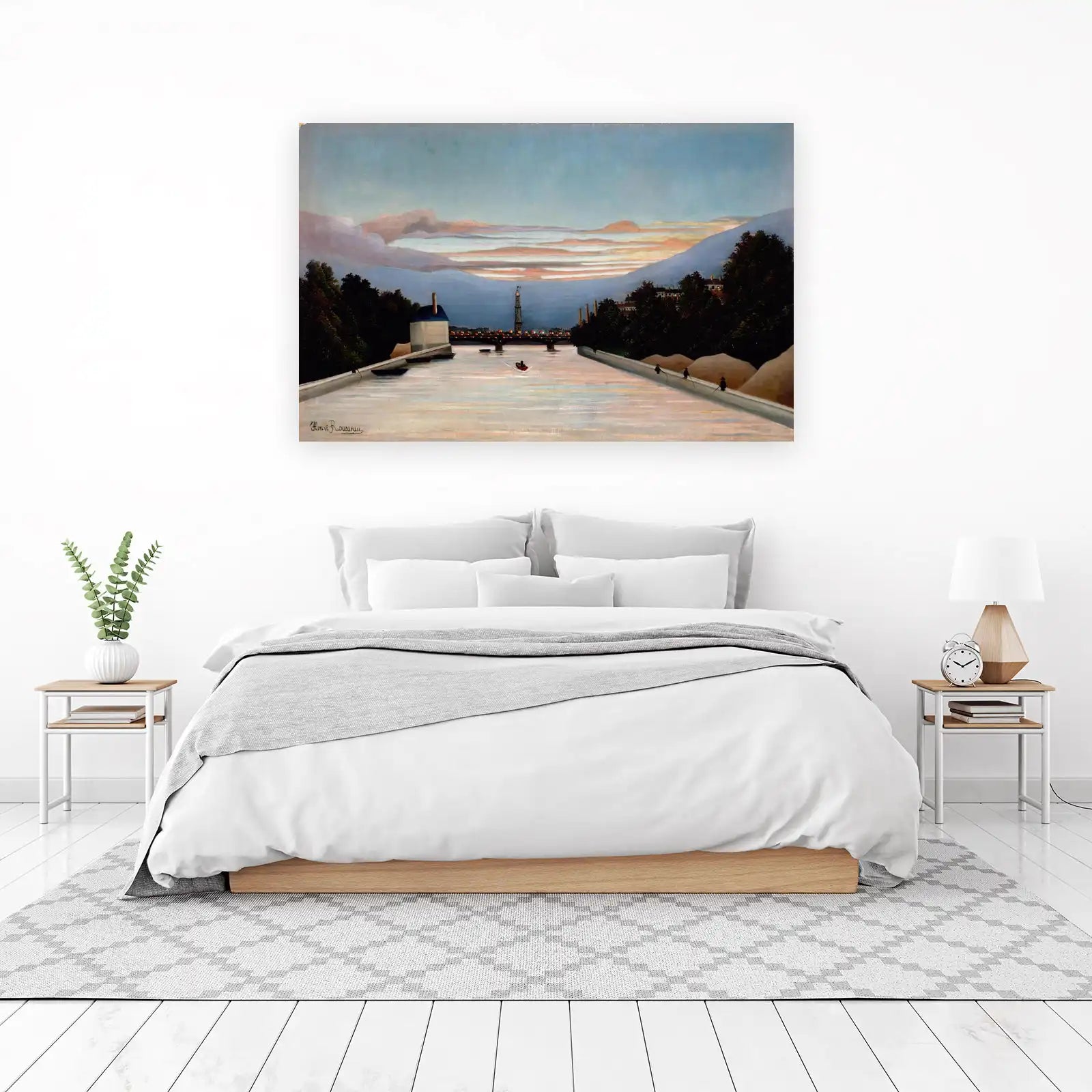 Parisian Sunset River View Wall Art