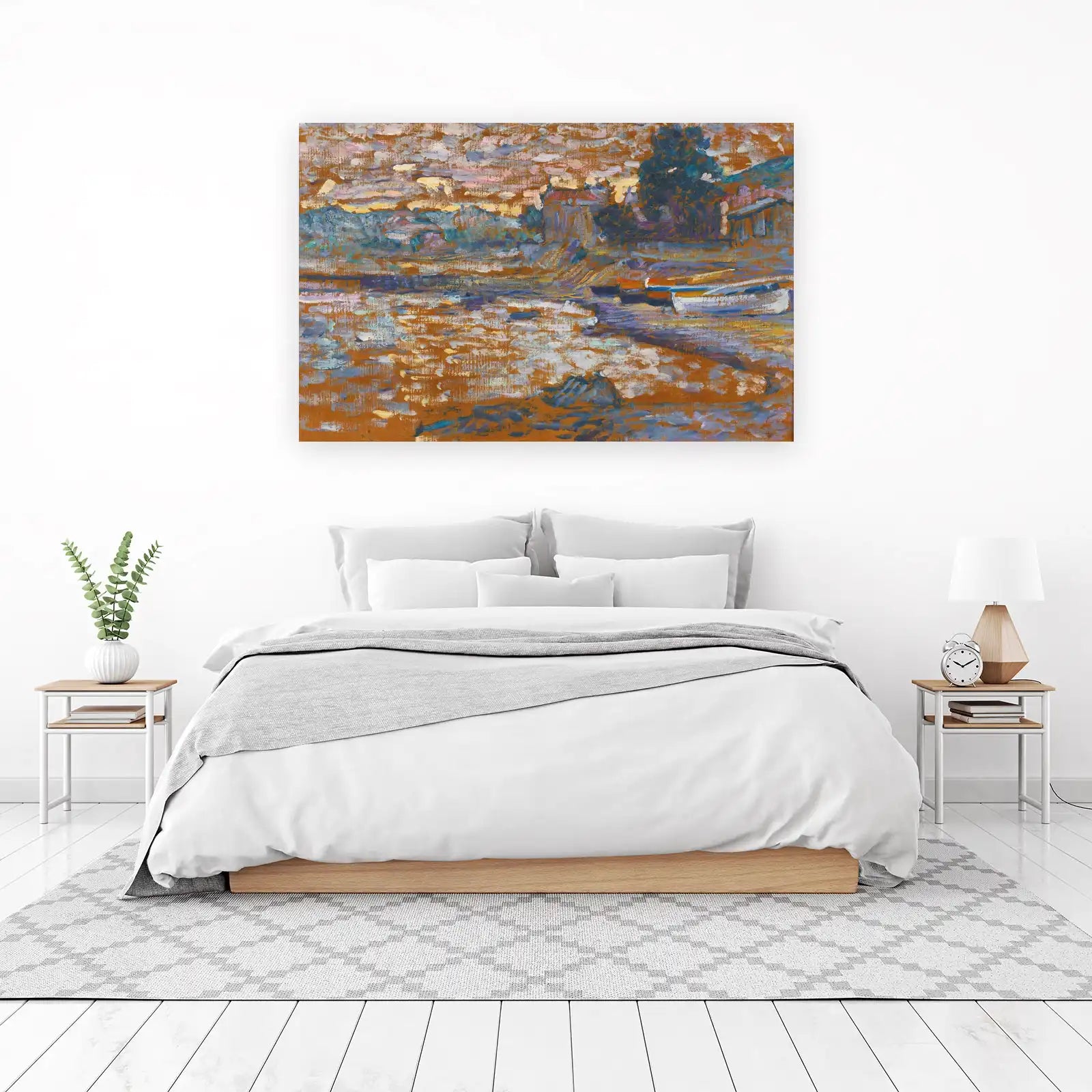 Impressionist Boats Seascape Wall Art