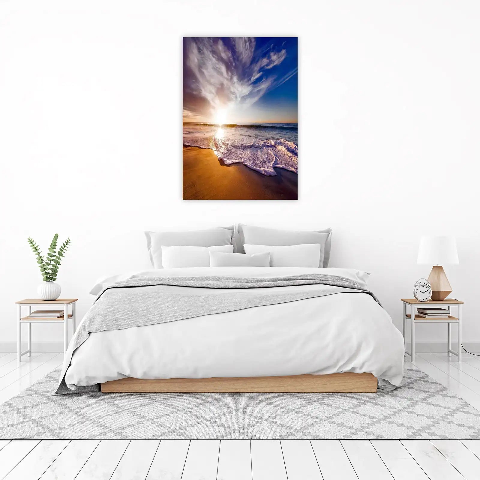 Serene Ocean Sunrise Beach Wall Art