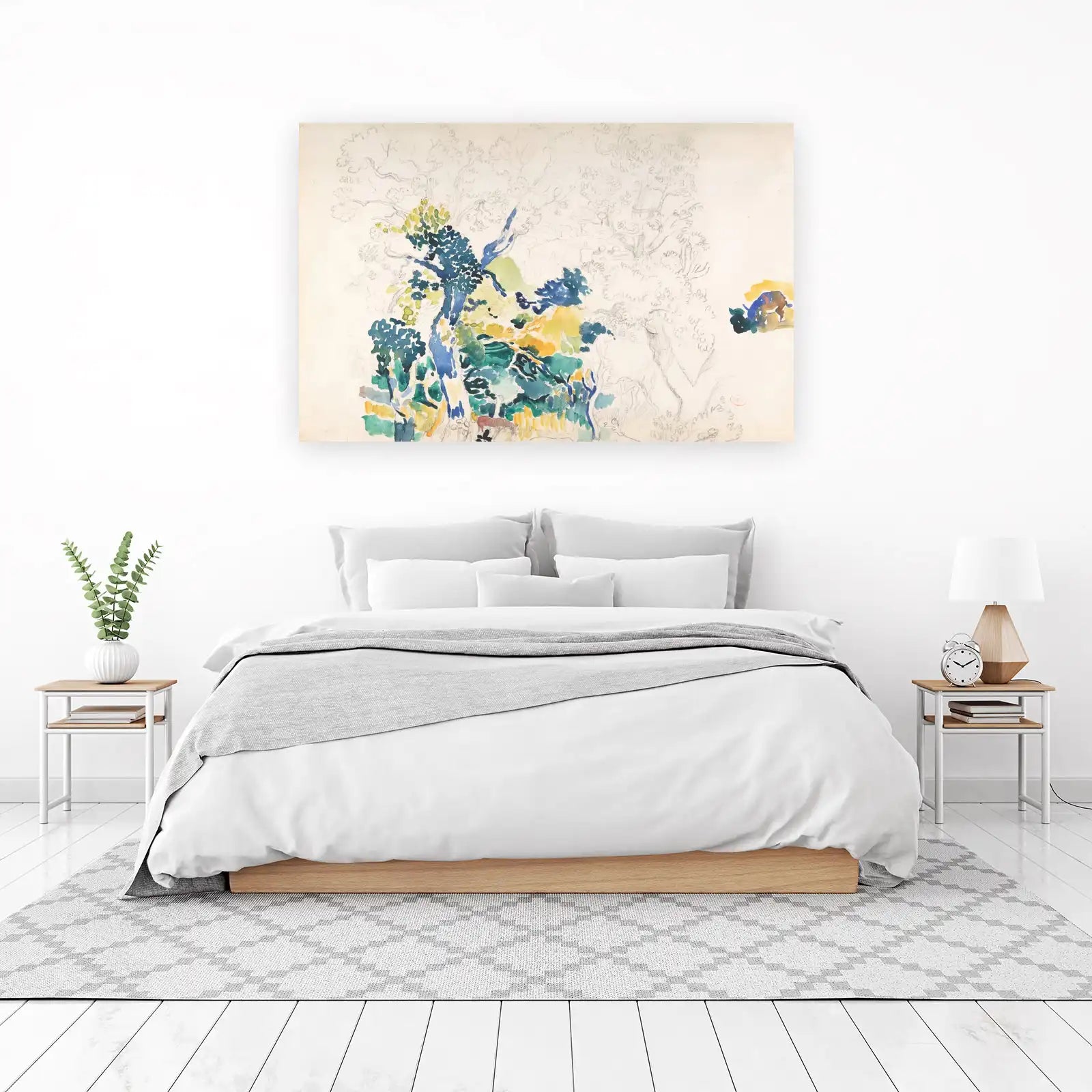 Vibrant Impressionist Garden Scene Wall Art