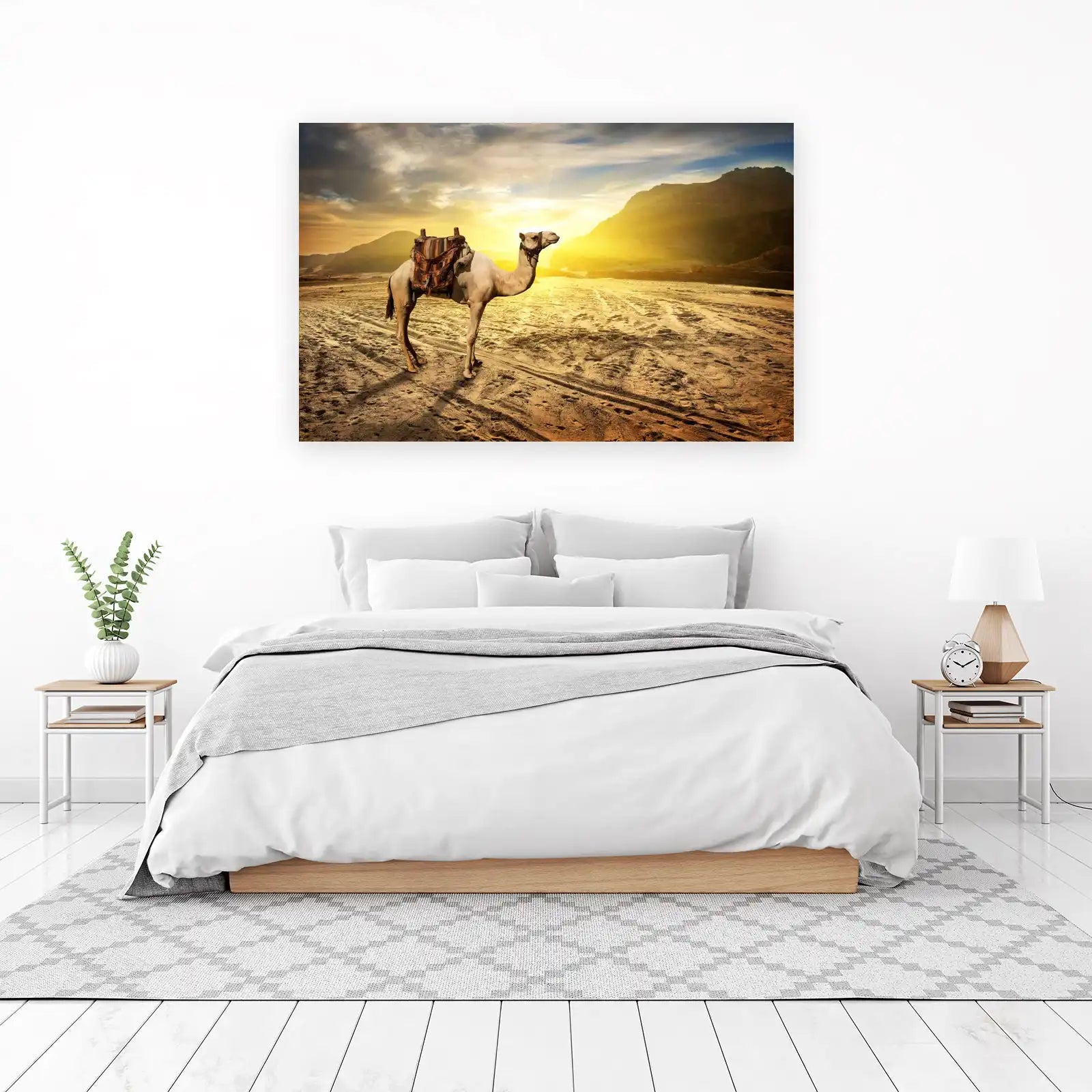 Golden Desert Camel Adventure Wall Art