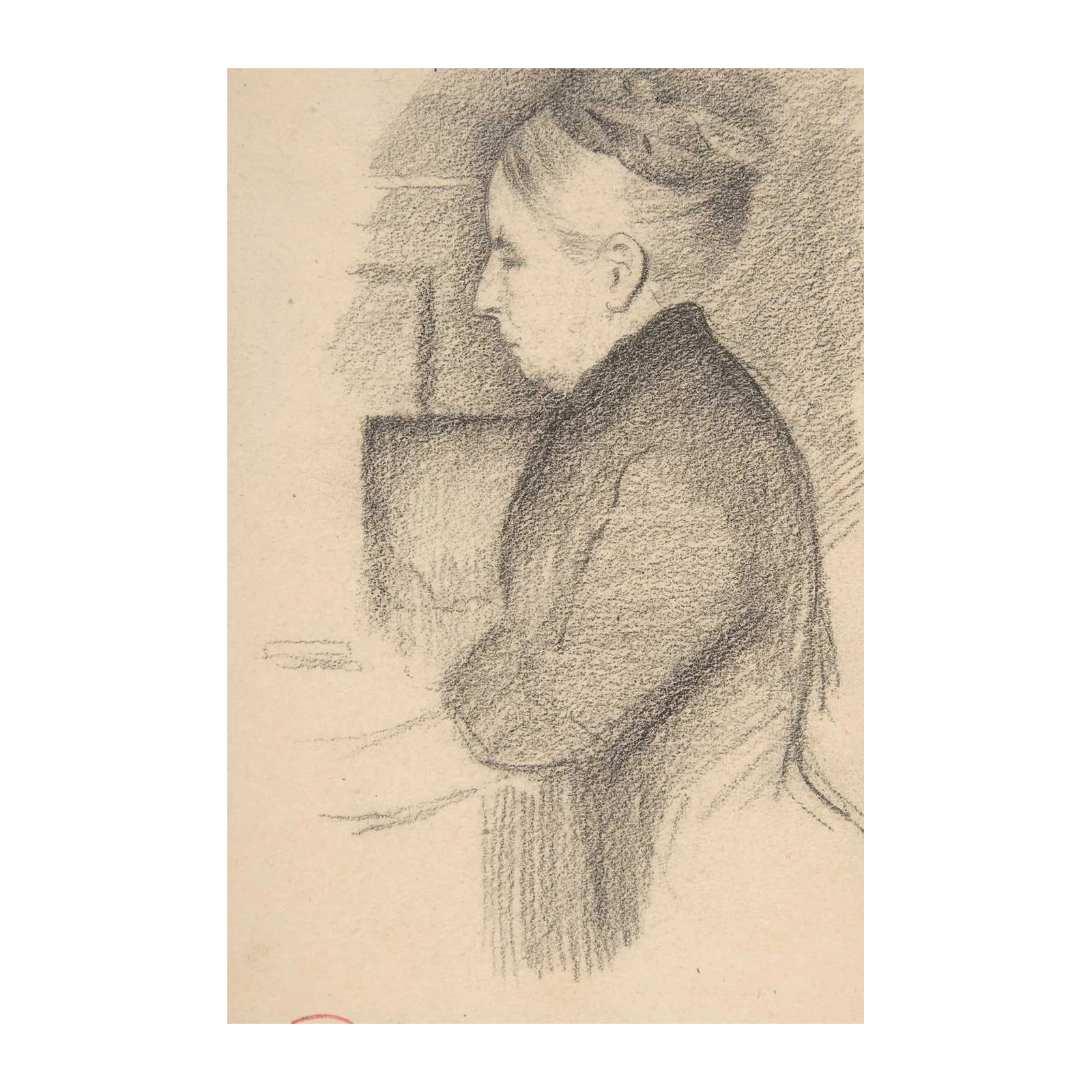Elegant Portrait Sketch French Impressionist Wall Art