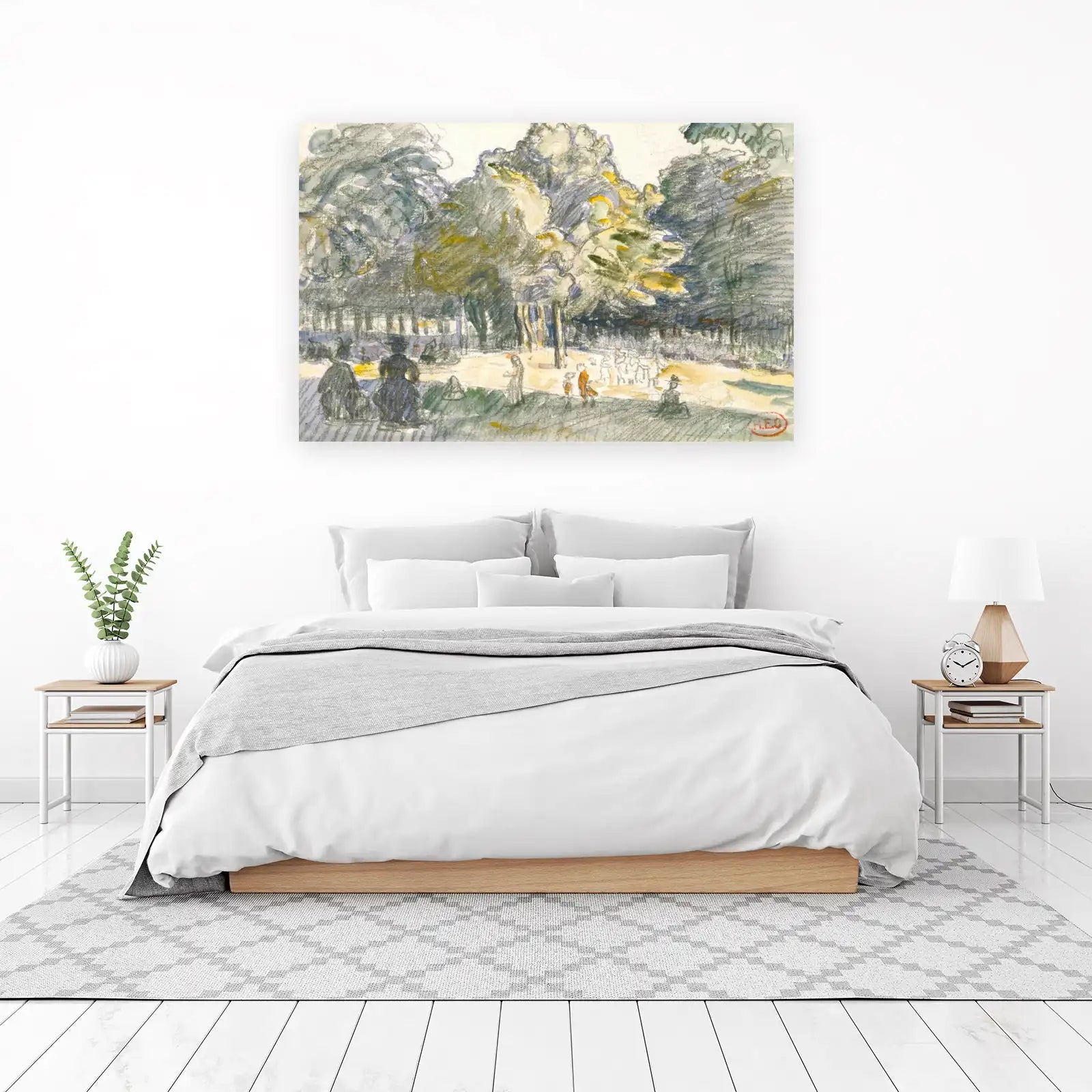 Impressionist Park Scene Wall Art