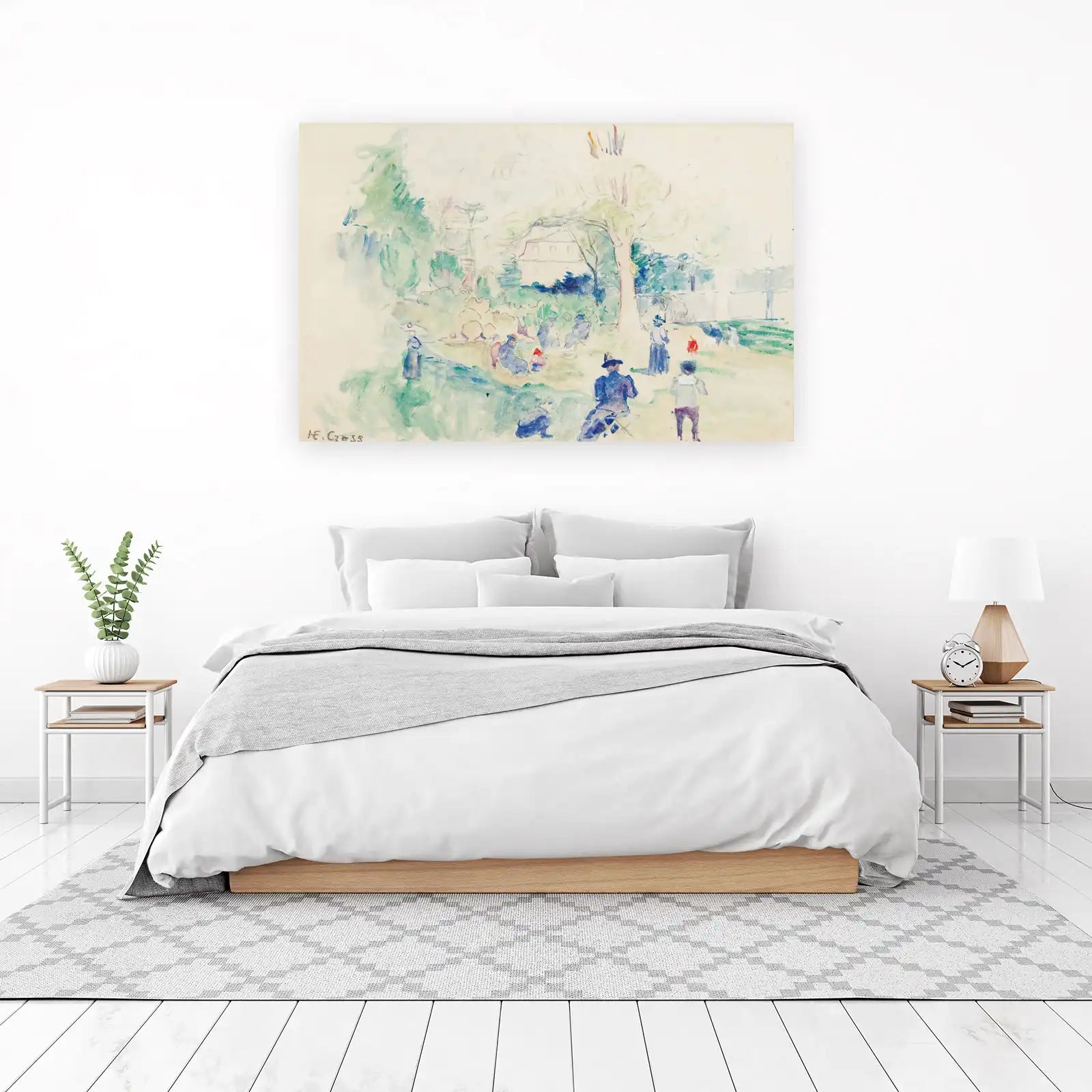 Impressionist Garden Scene Wall Art