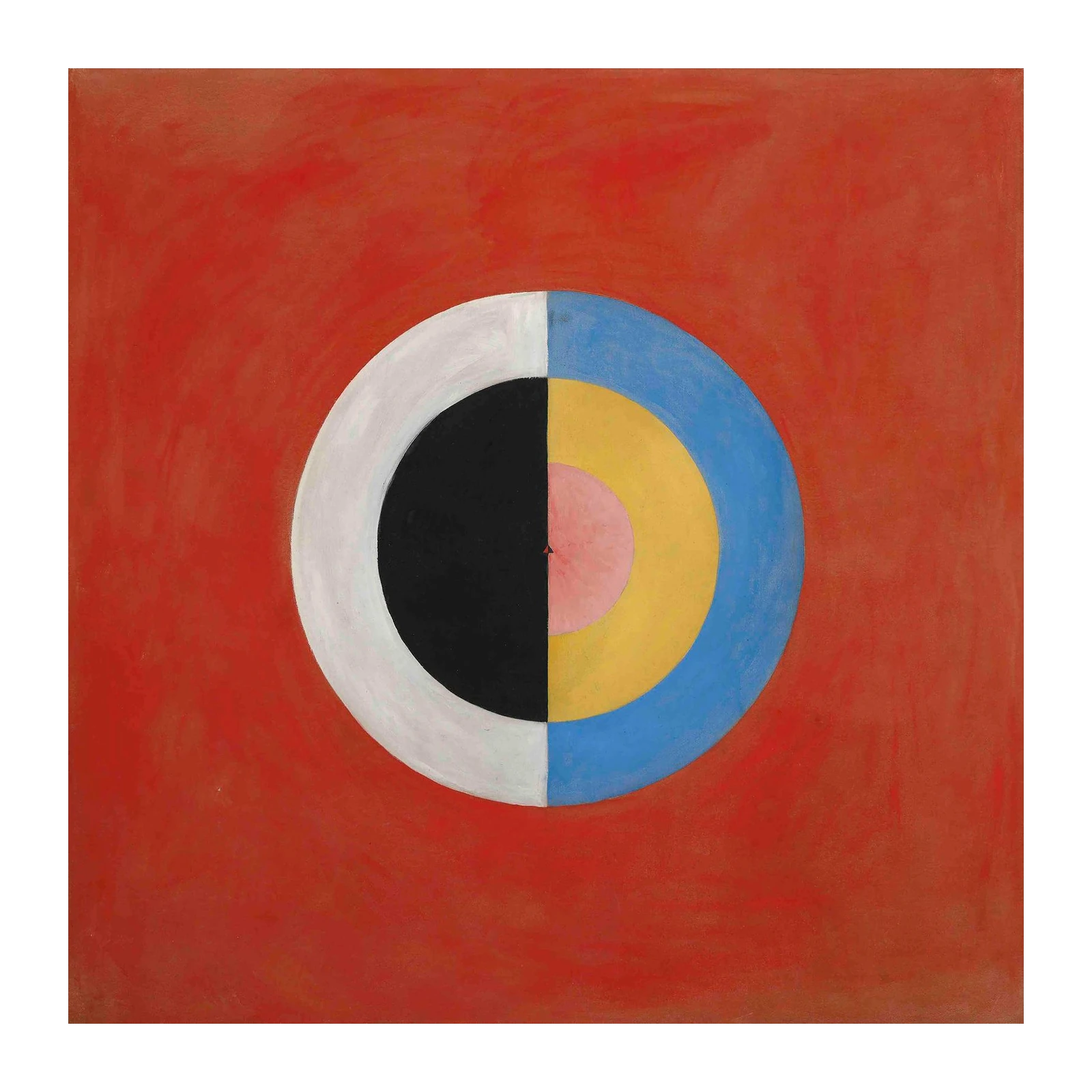 Abstract Circles Red Modern Art Wall Art
