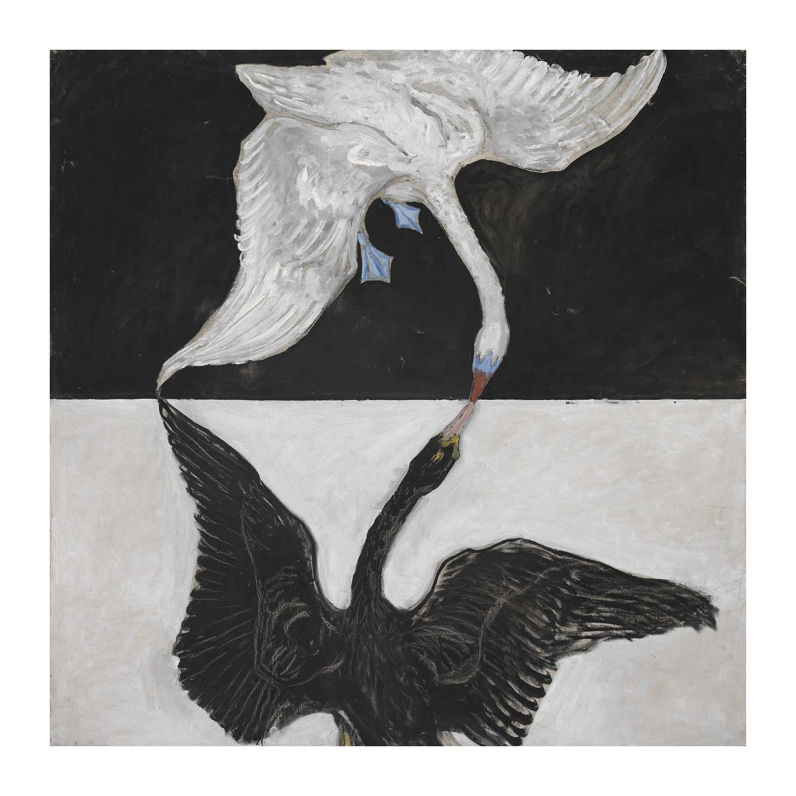 Graceful Swans Yin Yang Wall Art Wall Art