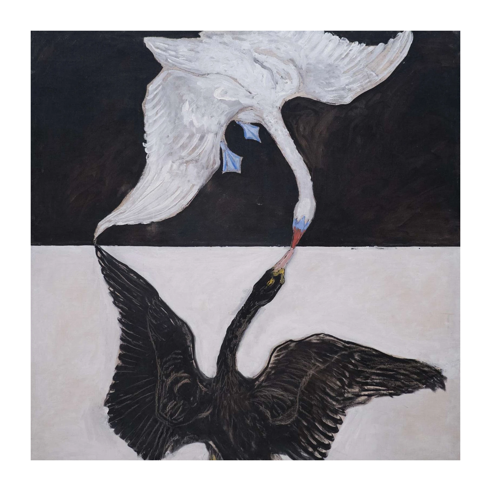 Black & White Swan Serenity Wall Art