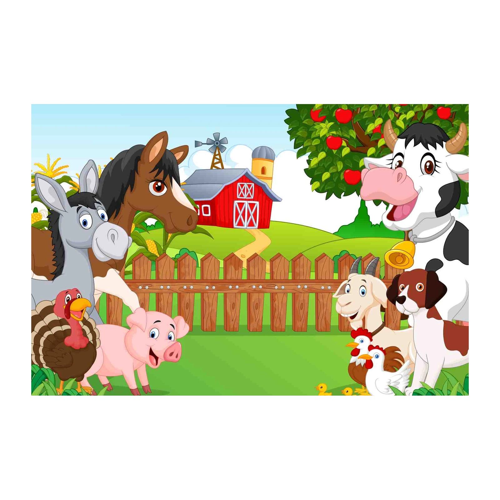 Charming Farm Animals Delight Wall Art