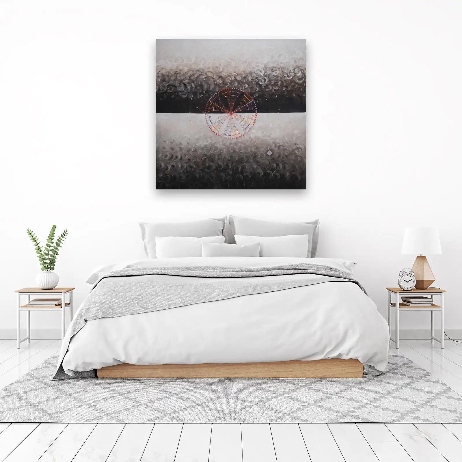 Abstract Geometric Fan Wall Art