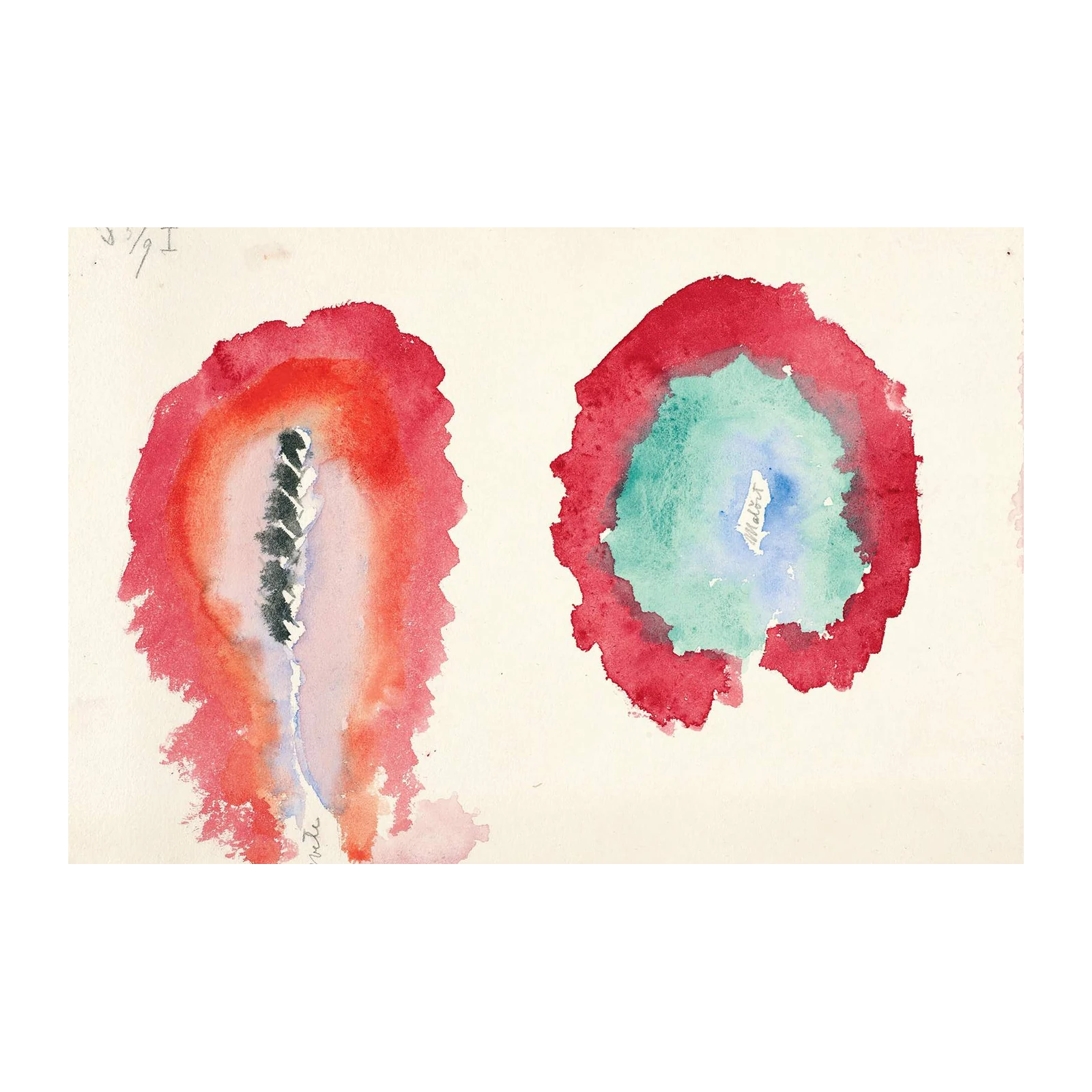 Vibrant Abstract Blooms Watercolor Wall Art
