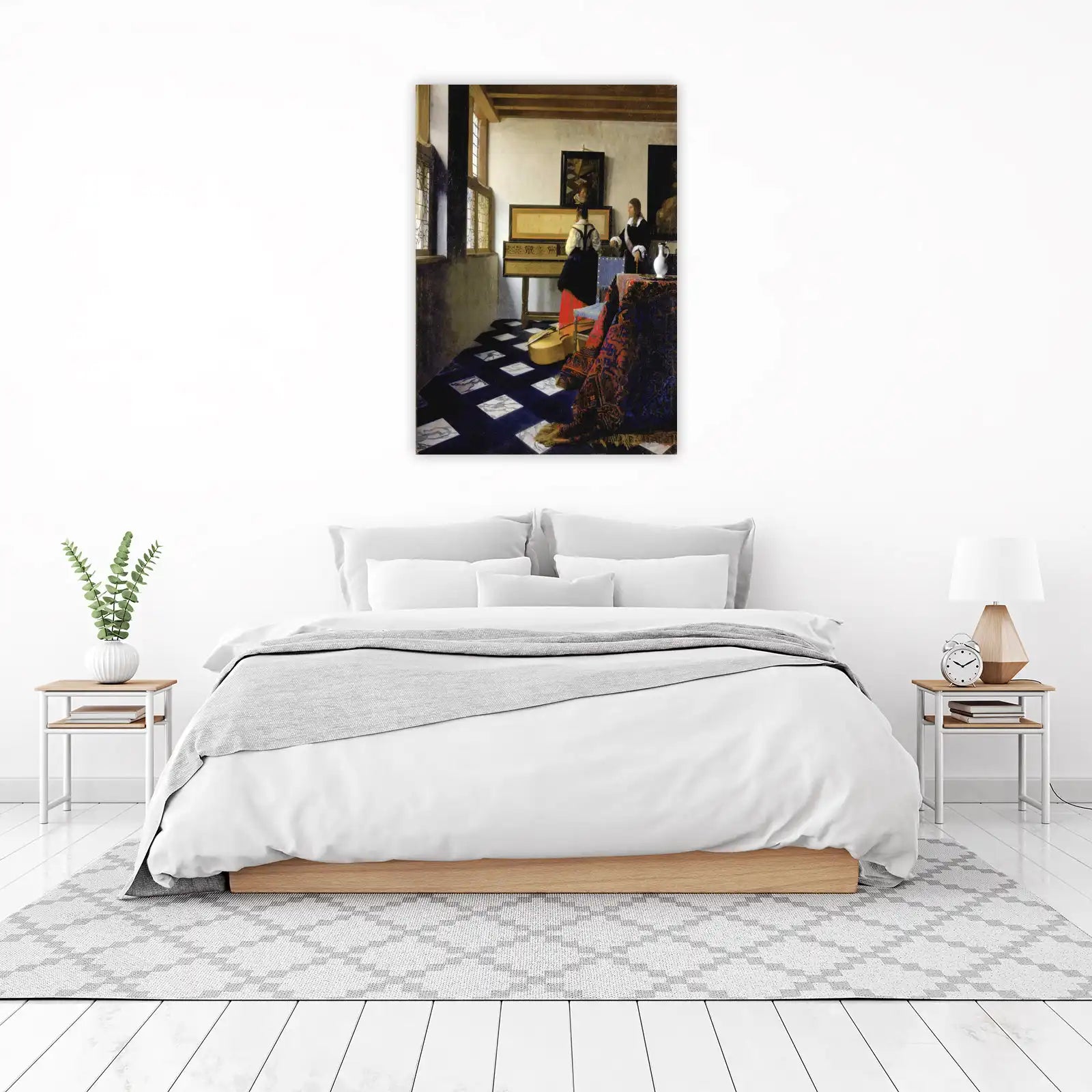 Woman Playing Music Wall Art | Dutch Masterpiece