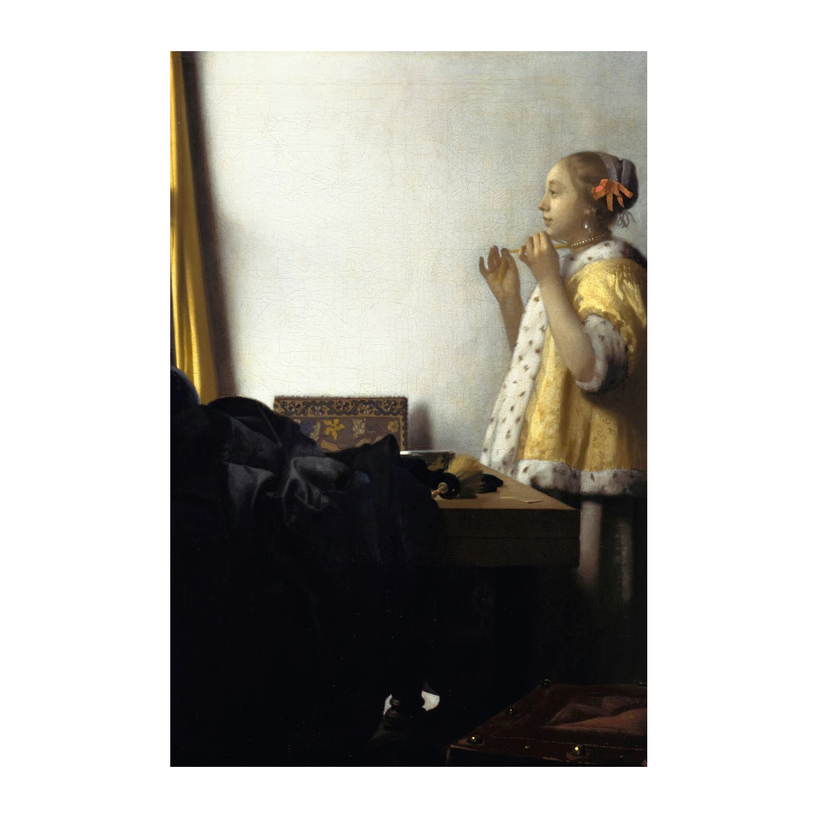 Vermeer Woman Playing Flute Wall Art