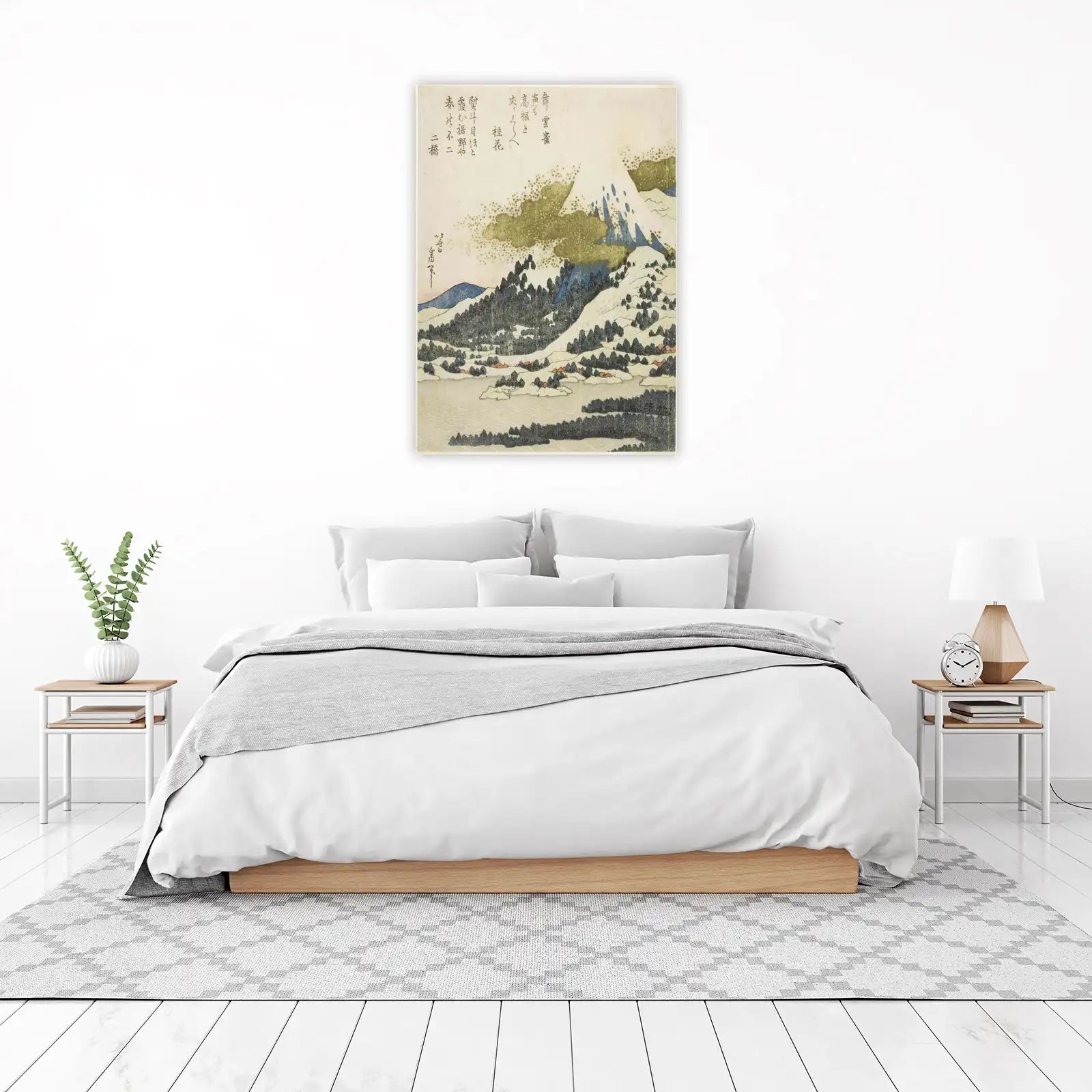 Serene Mountain Landscape Japanese Art Wall Art