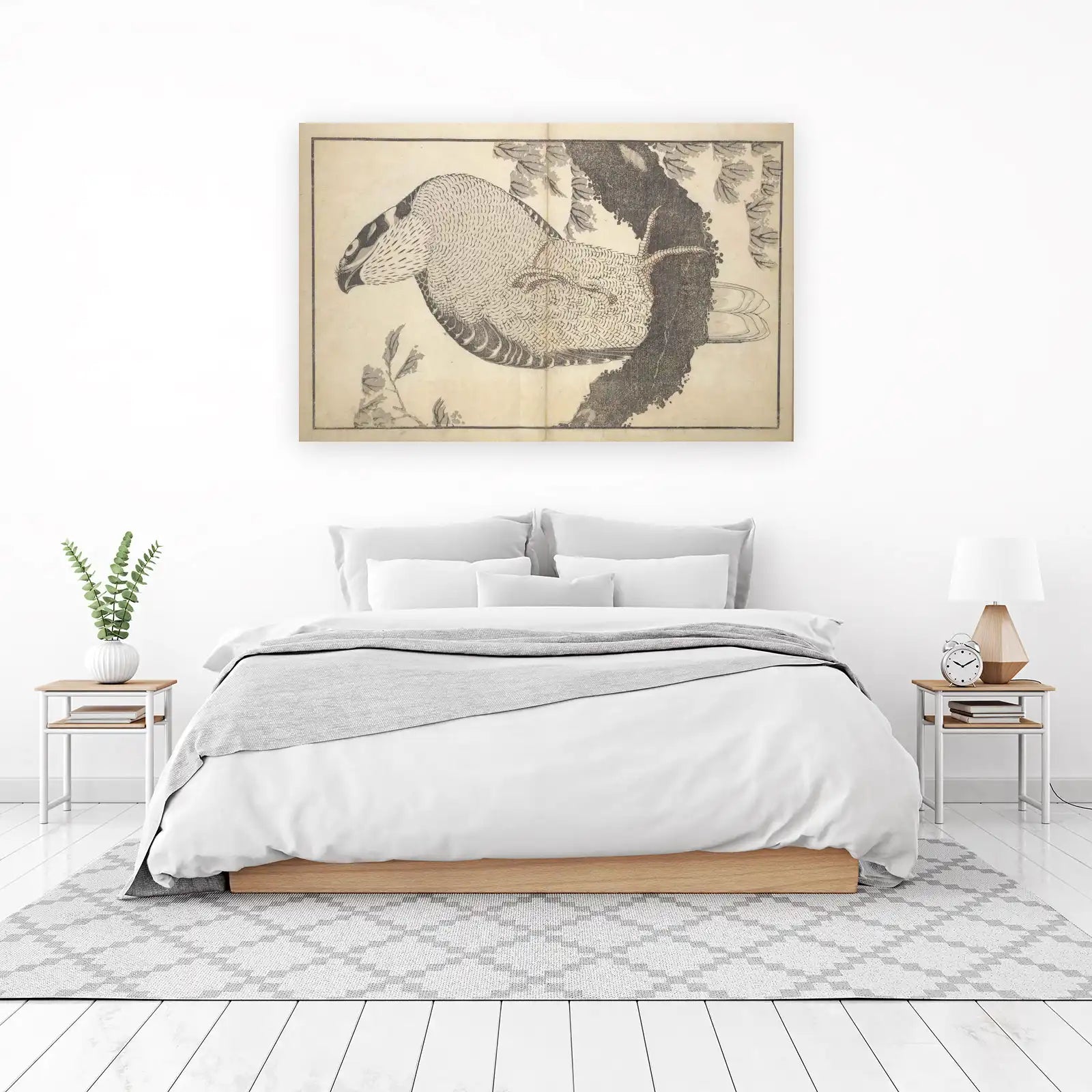 Majestic Hawk Perched Nature Wall Art