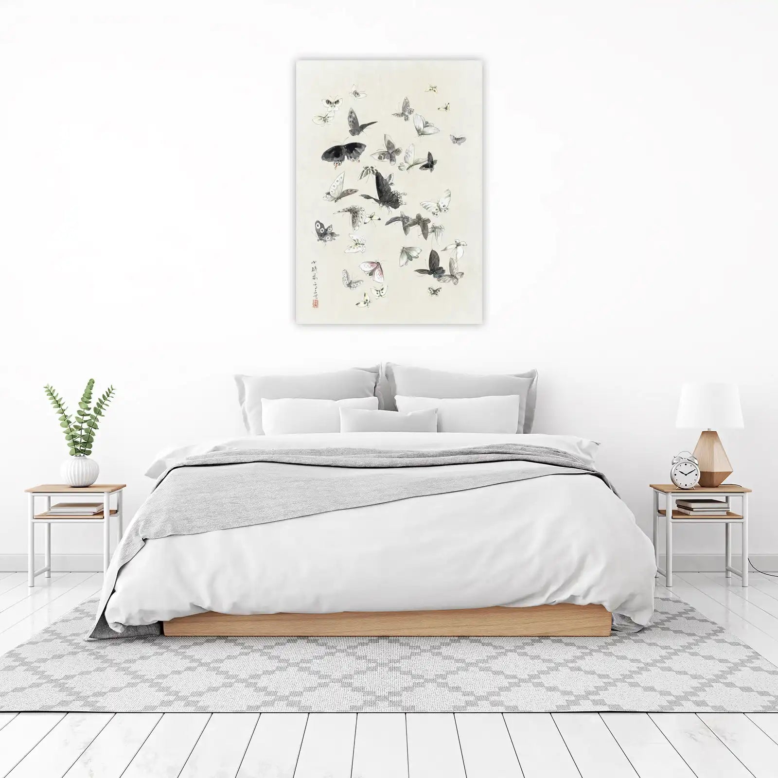 Elegant Butterfly Flock Wall Art Wall Art