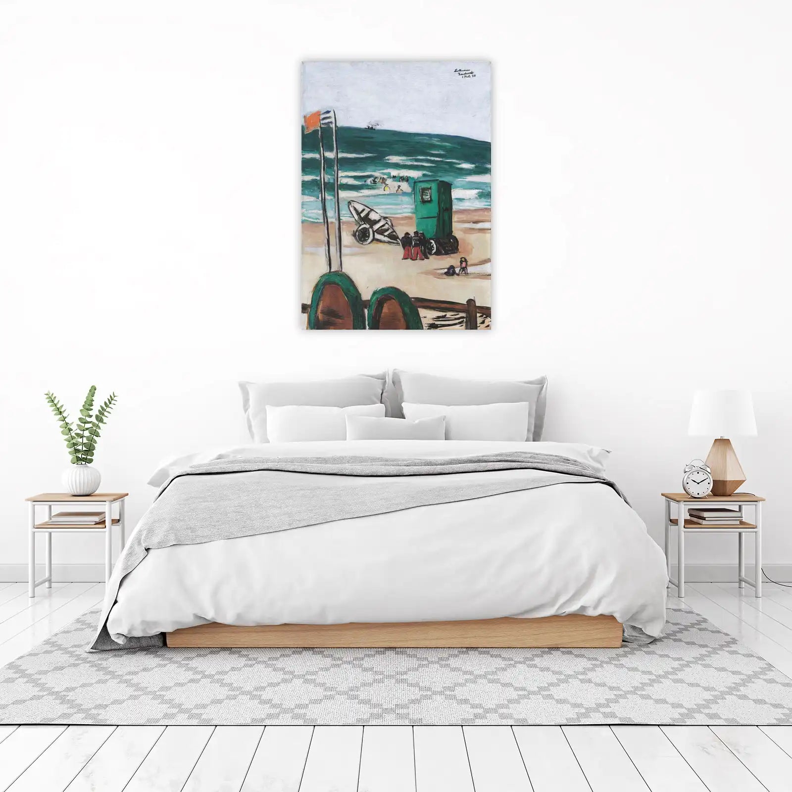 Vibrant Beach Scene with Coastal Vibes Wall Art