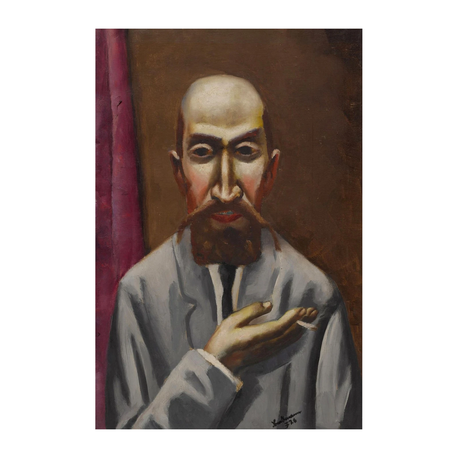 Intense Man with Beard Wall Art